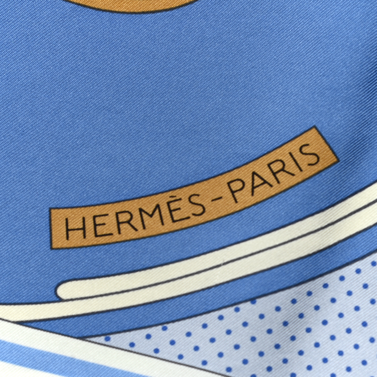 Hermes Washington's Carriage Scarf Printed Silk 90 Blue 6053597