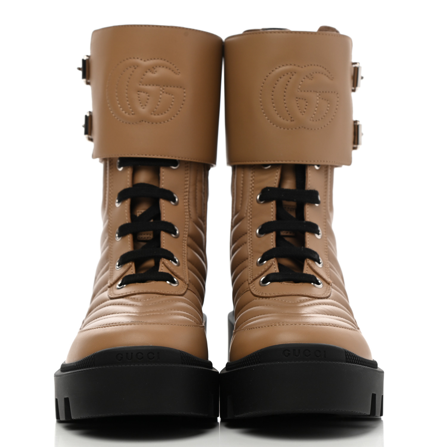 frances gg matelassé platform combat boot