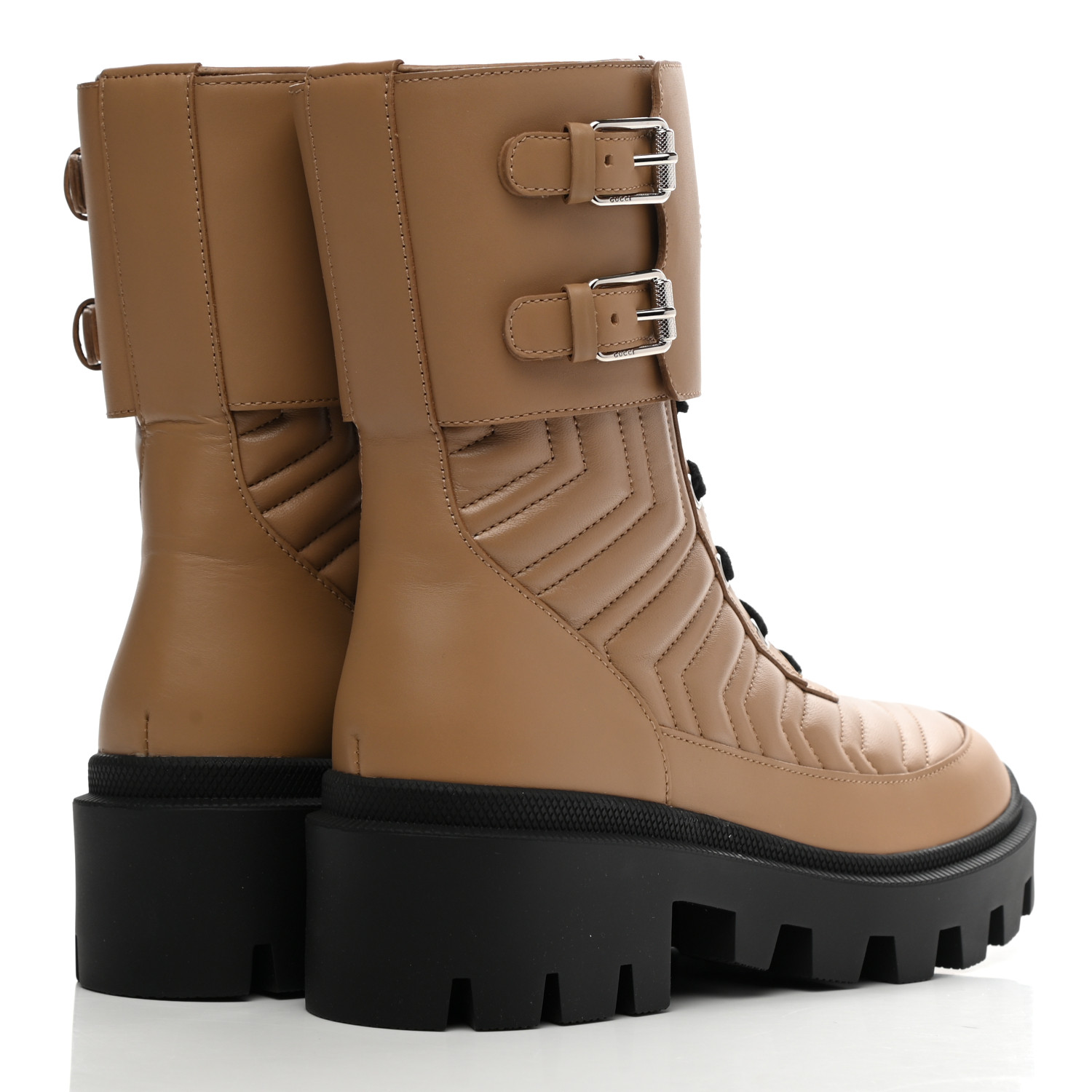 frances gg matelassé platform combat boot
