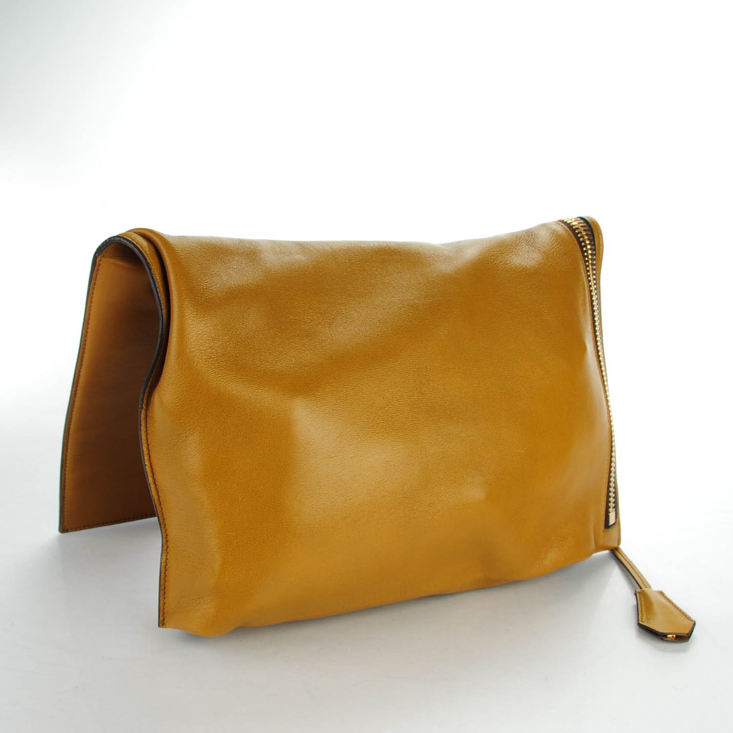 TOM FORD Ramskin Small Alix Padlock Zip Shoulder Bag Olive