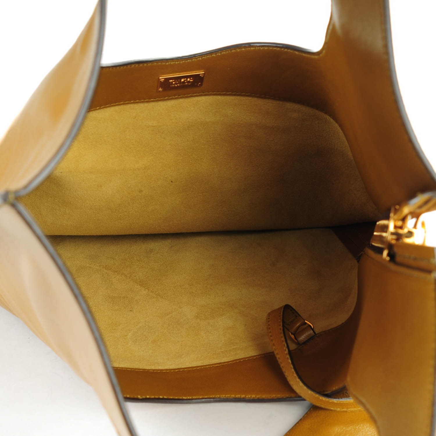 TOM FORD Ramskin Small Alix Padlock Zip Shoulder Bag Olive