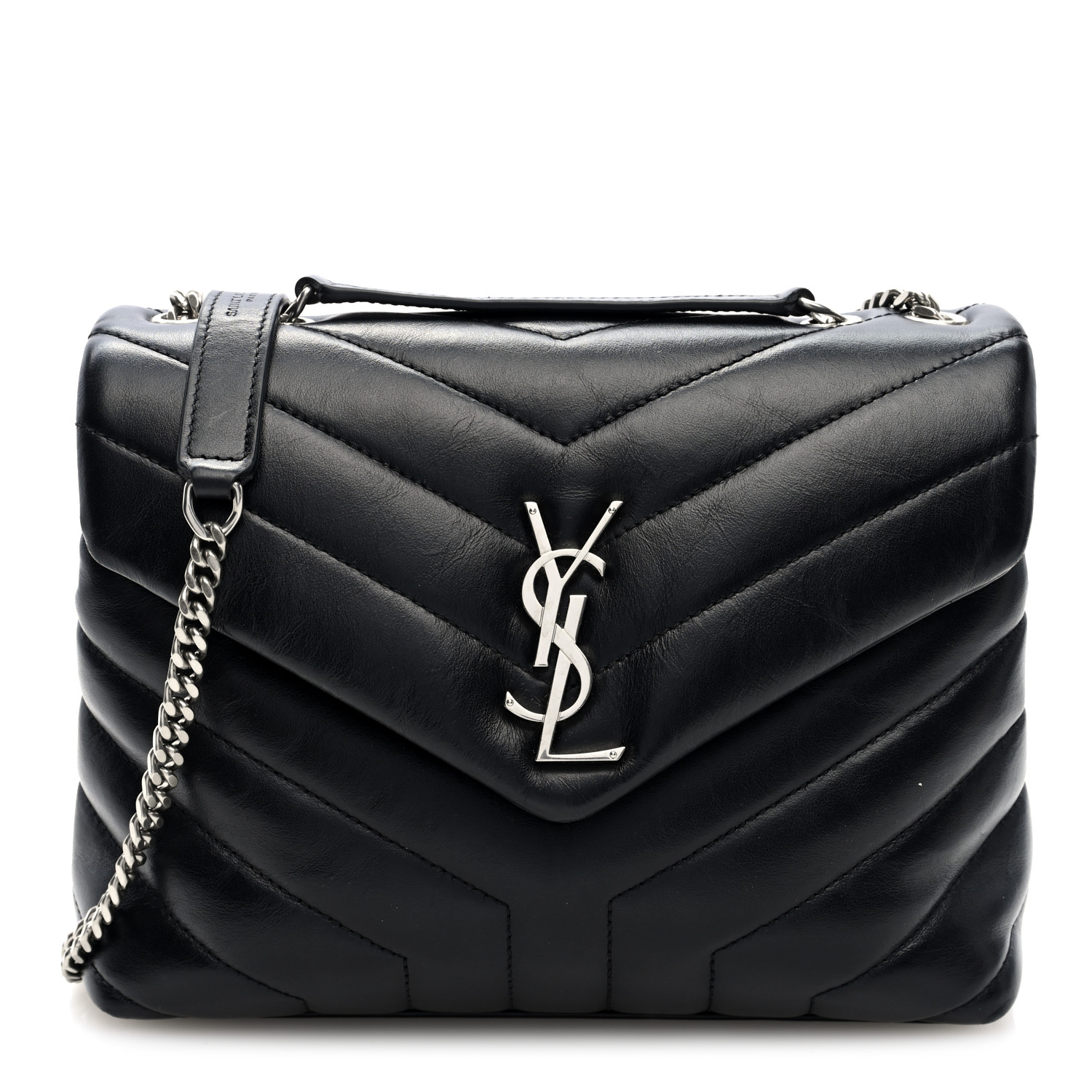 HN様loulou bk1 SAINT LAURENT Calfskin Y Quilted Monogram Small Loulou Chain