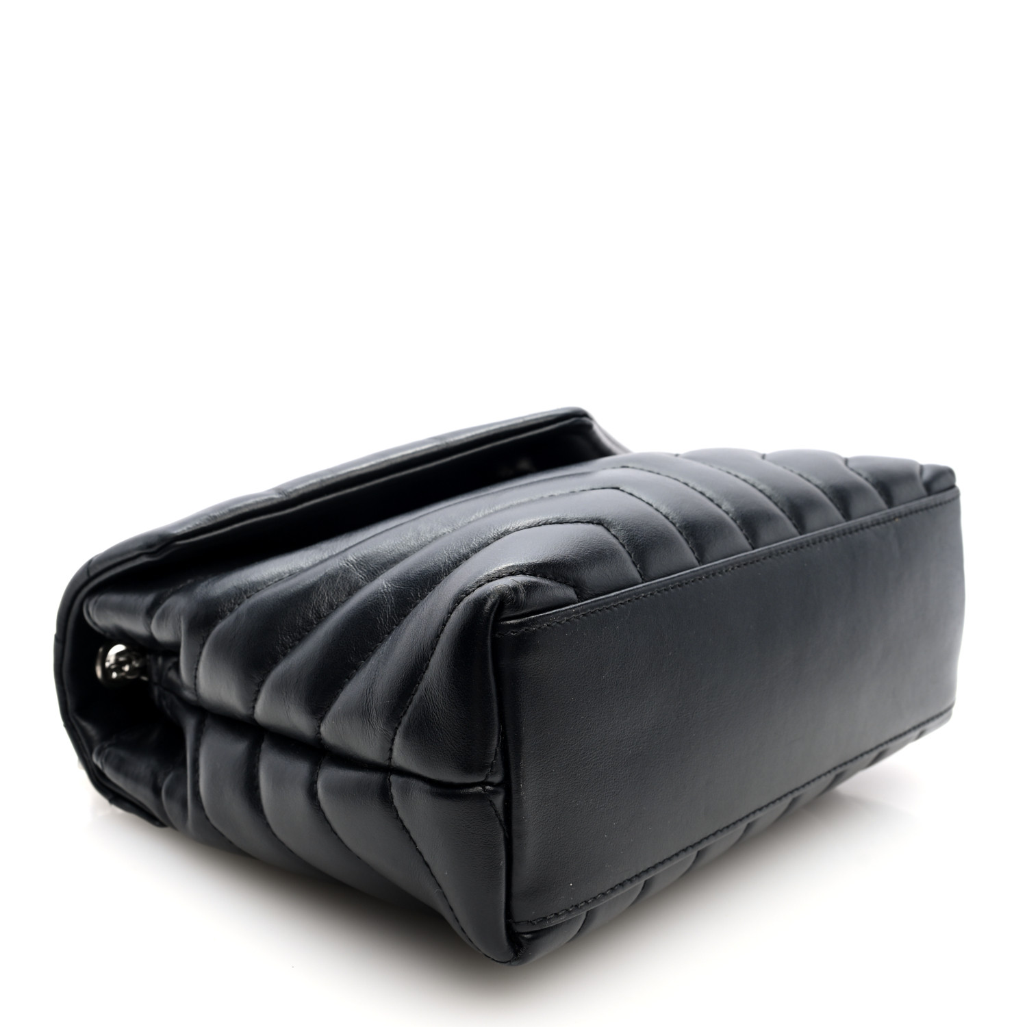 SAINT LAURENT Calfskin Y Quilted Monogram Small Loulou Chain
