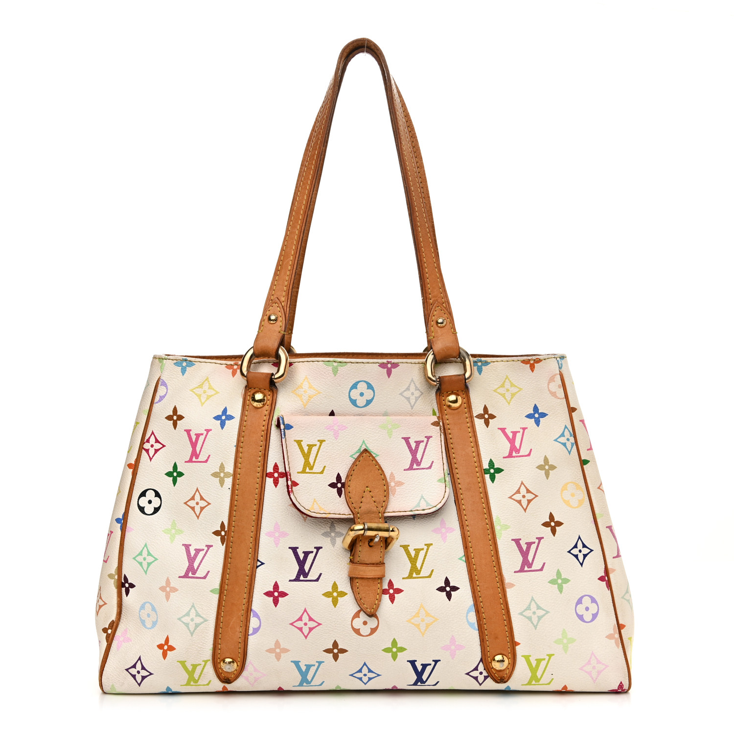 LOUIS VUITTON Monogram Multicolor Aurelia MM White 1374299