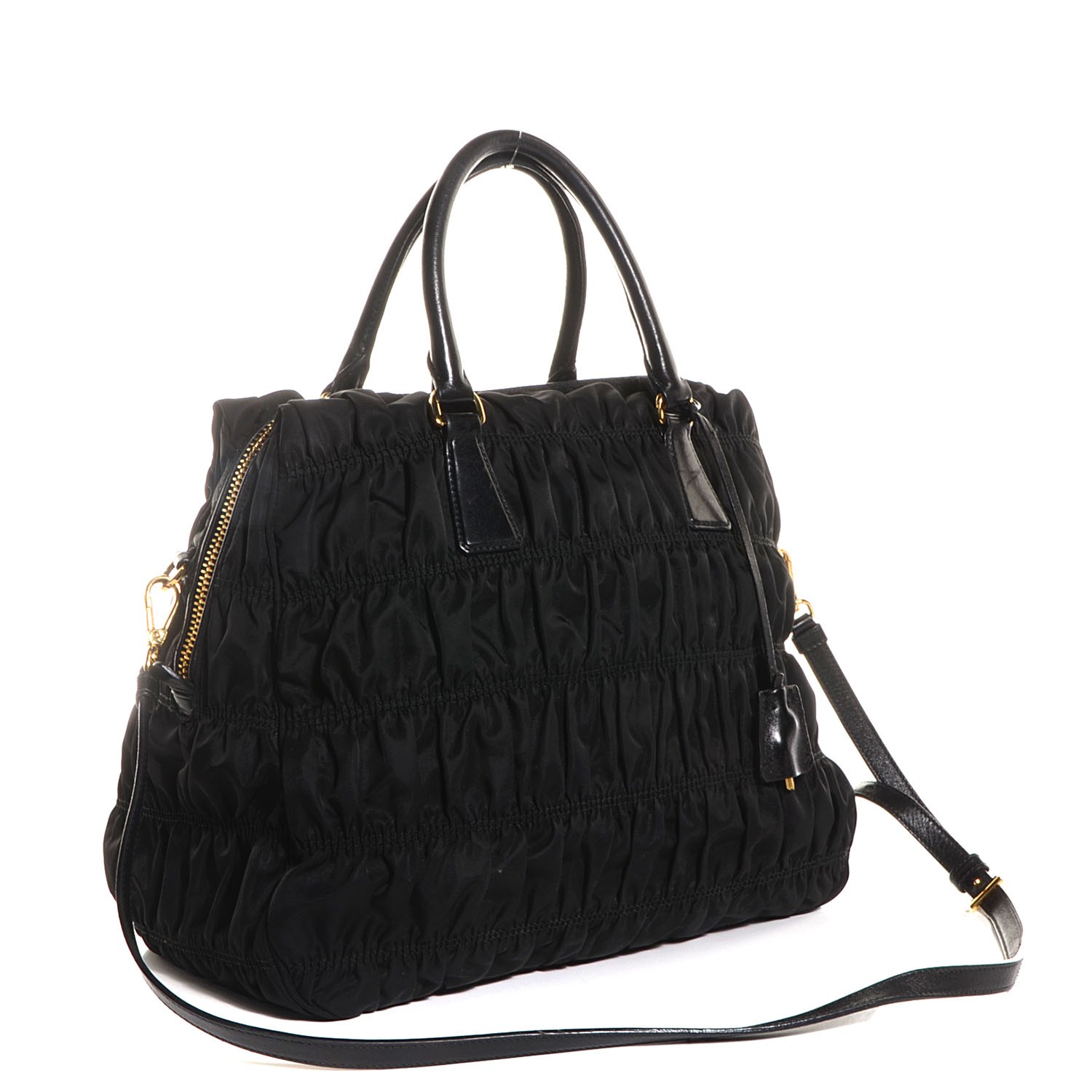 PRADA Tessuto Nylon Gaufre Tote Nero Black 94072 | FASHIONPHILE