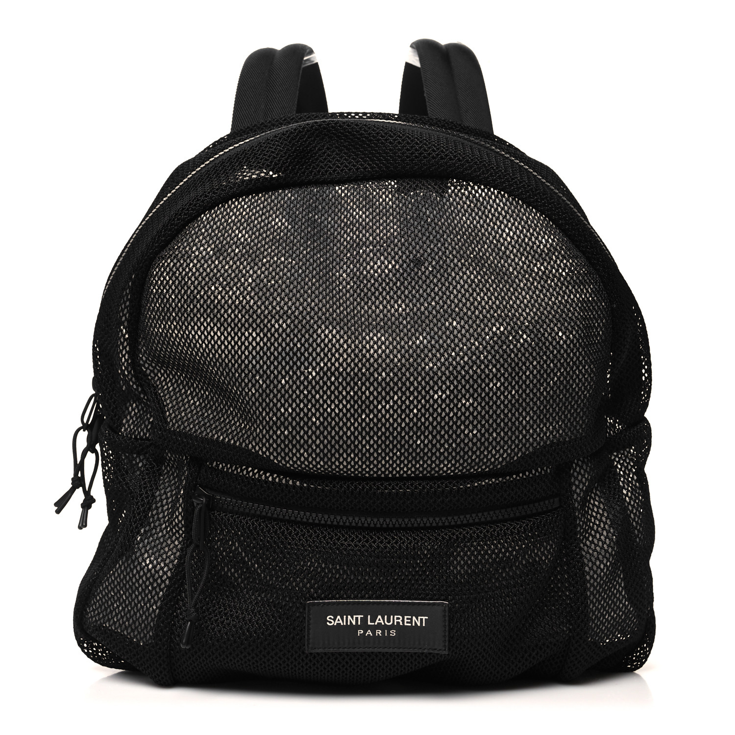 SAINT LAURENT Nylon Mesh Backpack Black 1487883 | FASHIONPHILE