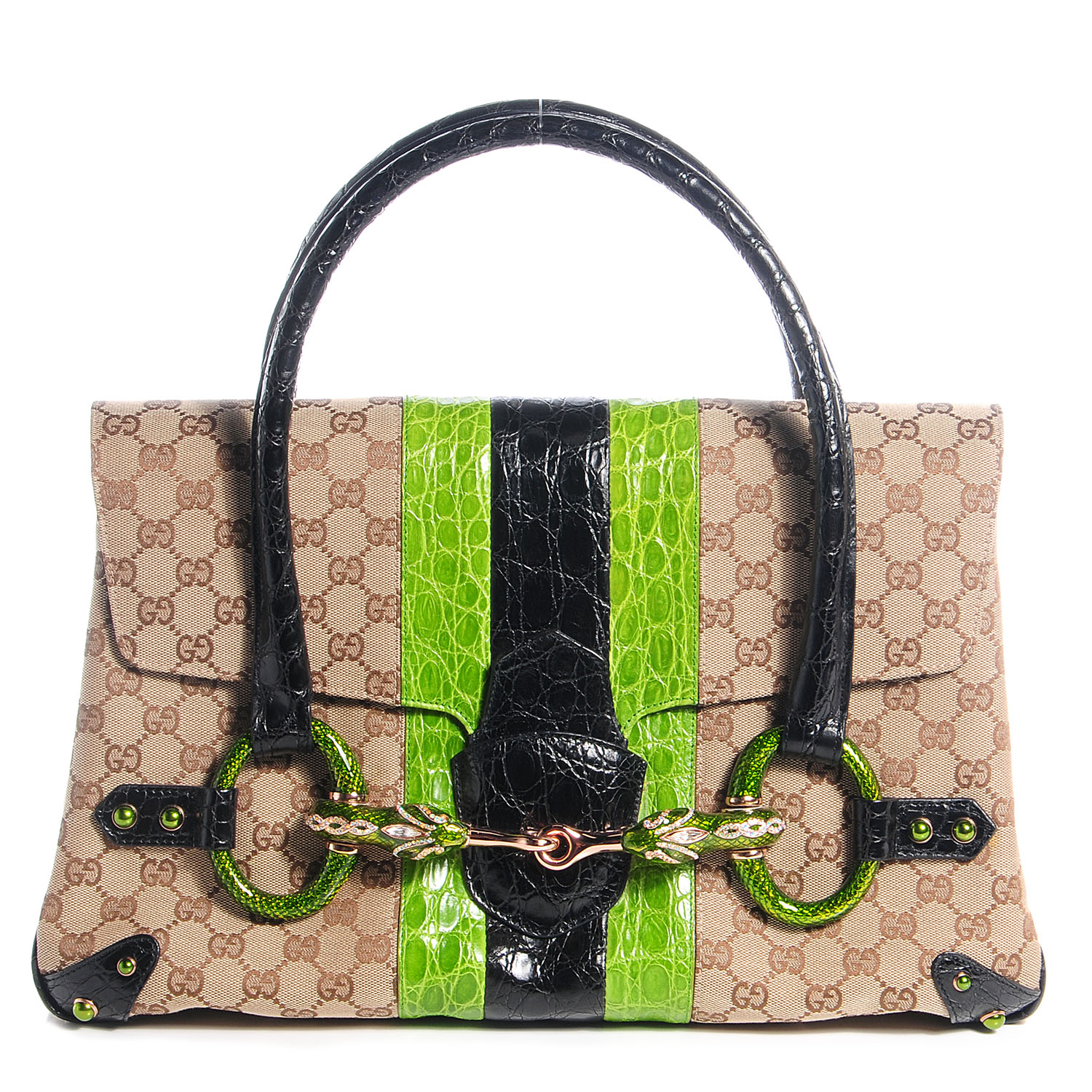 GUCCI by TOM FORD GG Canvas Chain Coin Purse Black Used