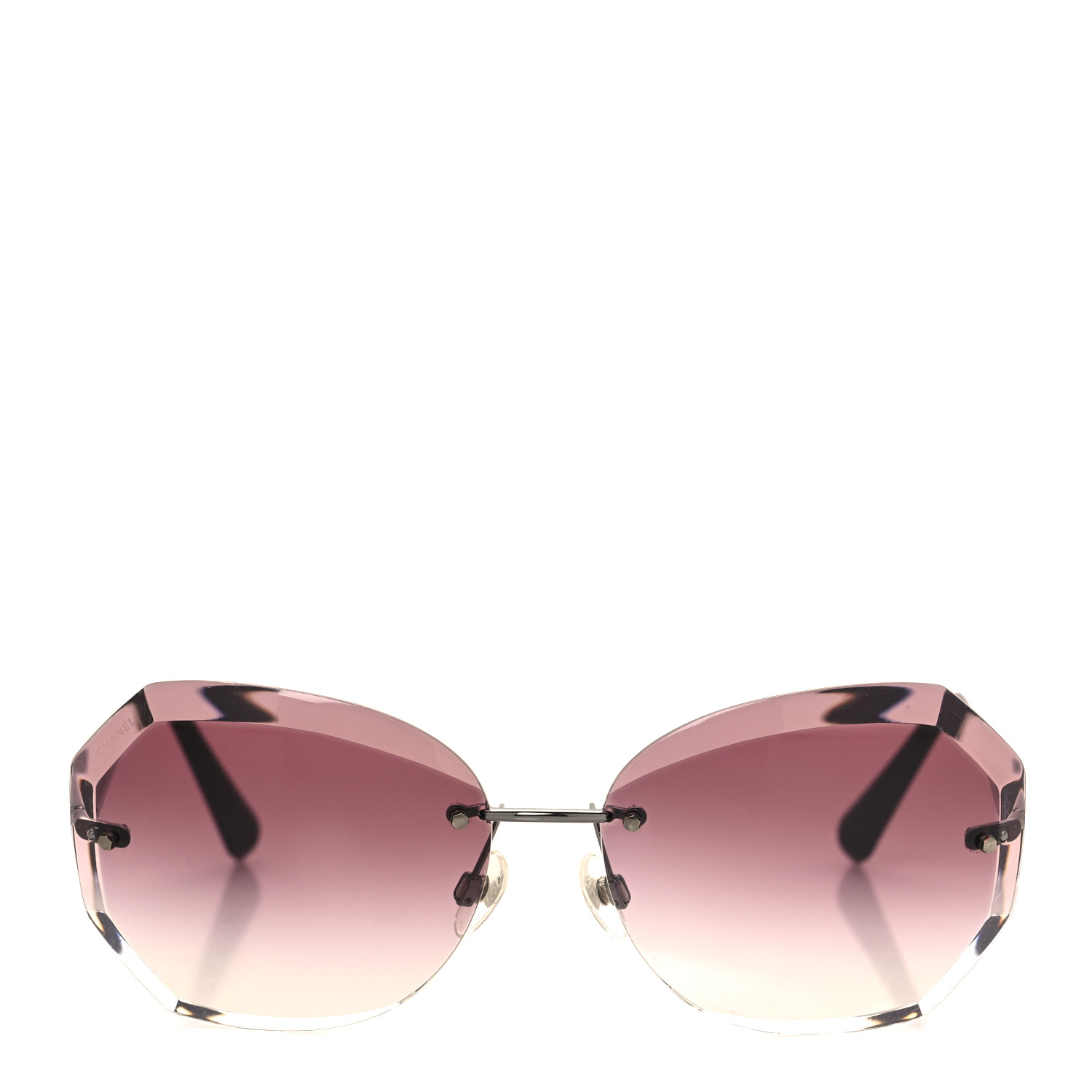 CHANEL Metal Spring Round Sunglasses 4220 Pink 1629476