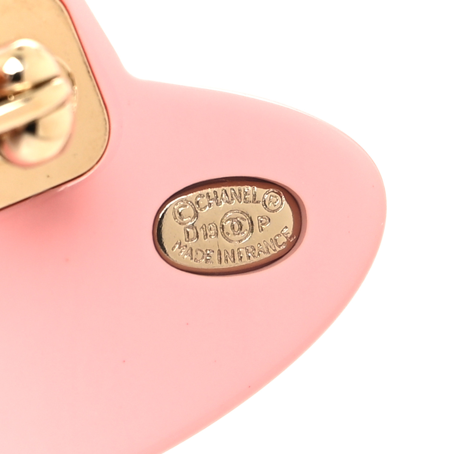 CHANELオブジェ♡ CHANEL Resin Icon Manga Hat Brooch Pink White Gold 1630607