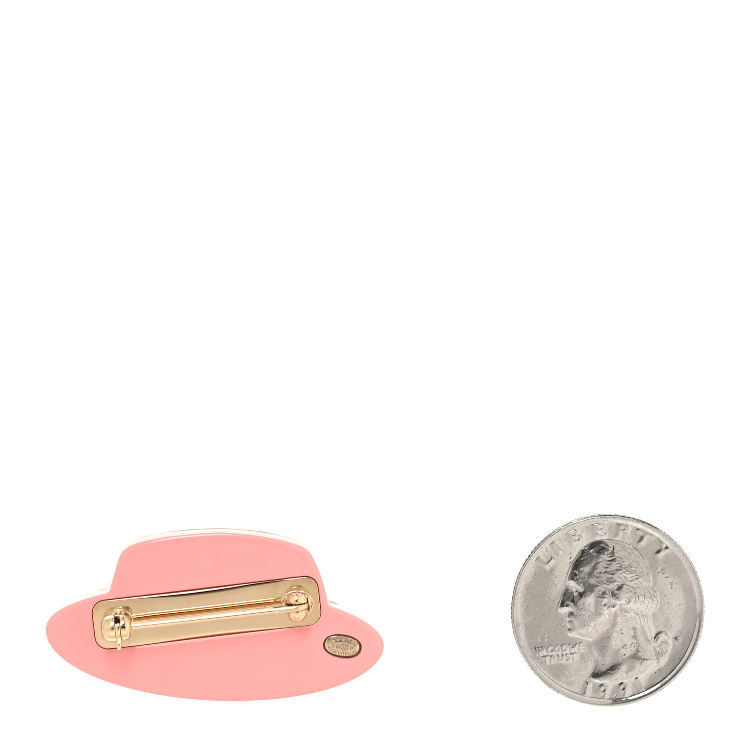 CHANELオブジェ♡ CHANEL Resin Icon Manga Hat Brooch Pink White Gold 1630607