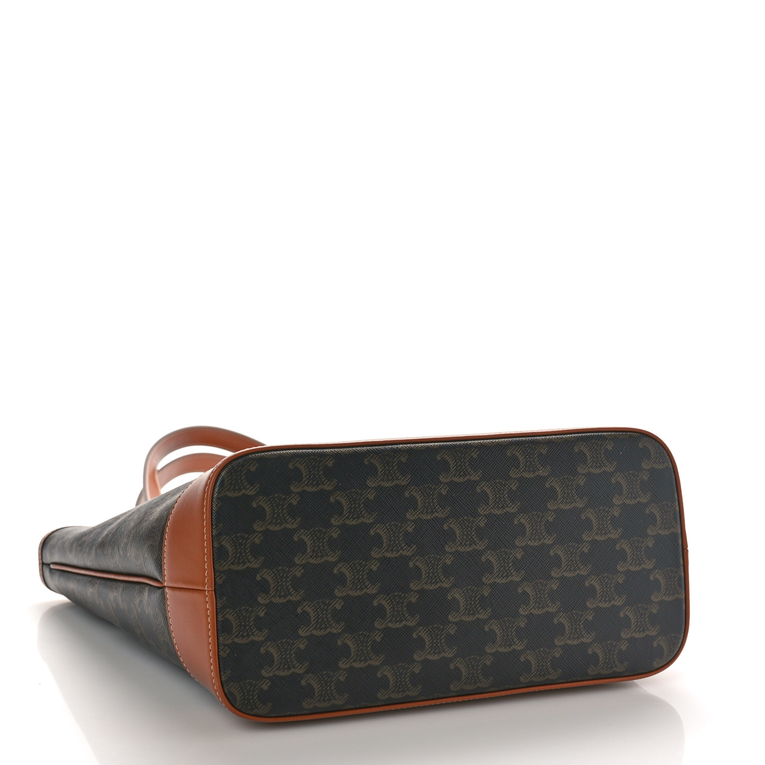 CELINE Triomphe Canvas Calfskin Small Cabas Bag Tan 1512888