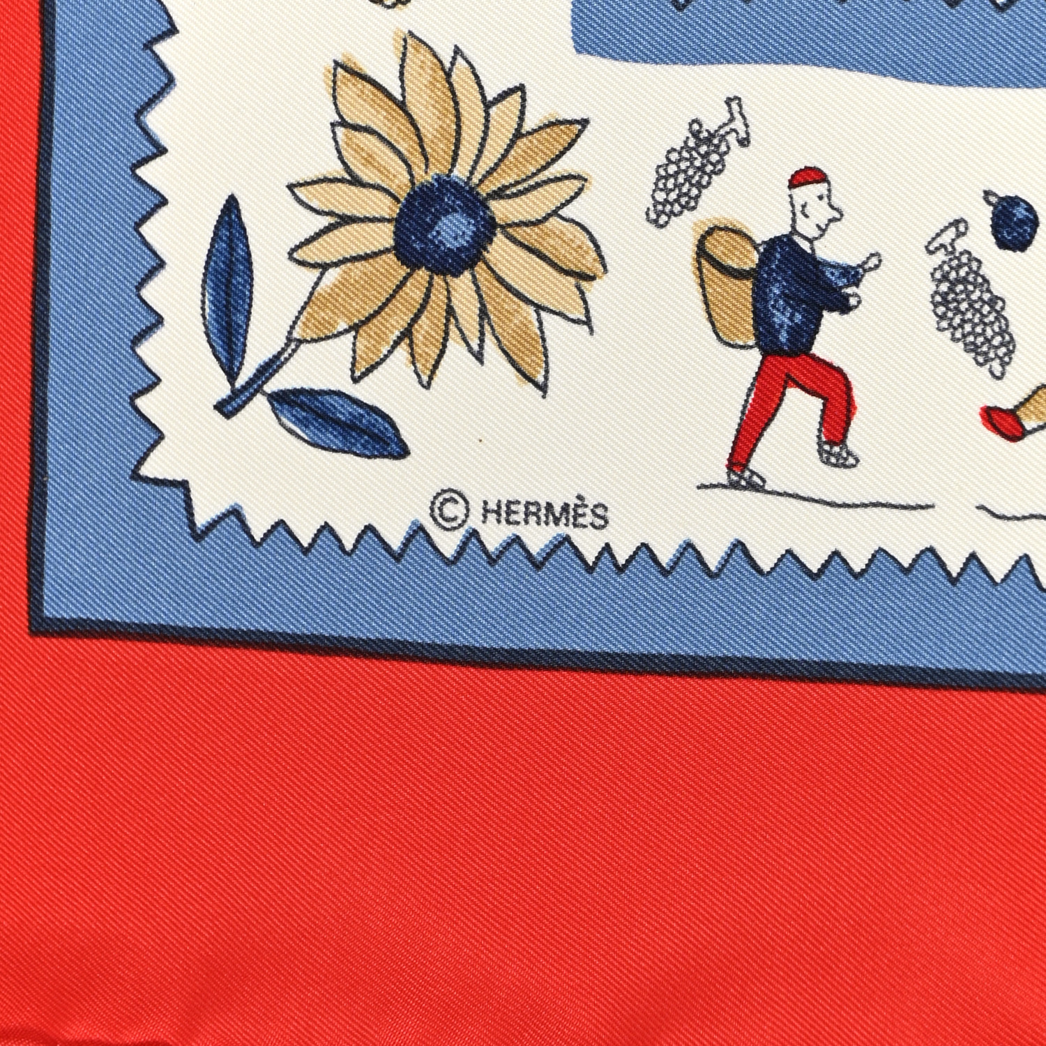 HERMES Silk Retour A La Terre Scarf 90 1437661 | FASHIONPHILE