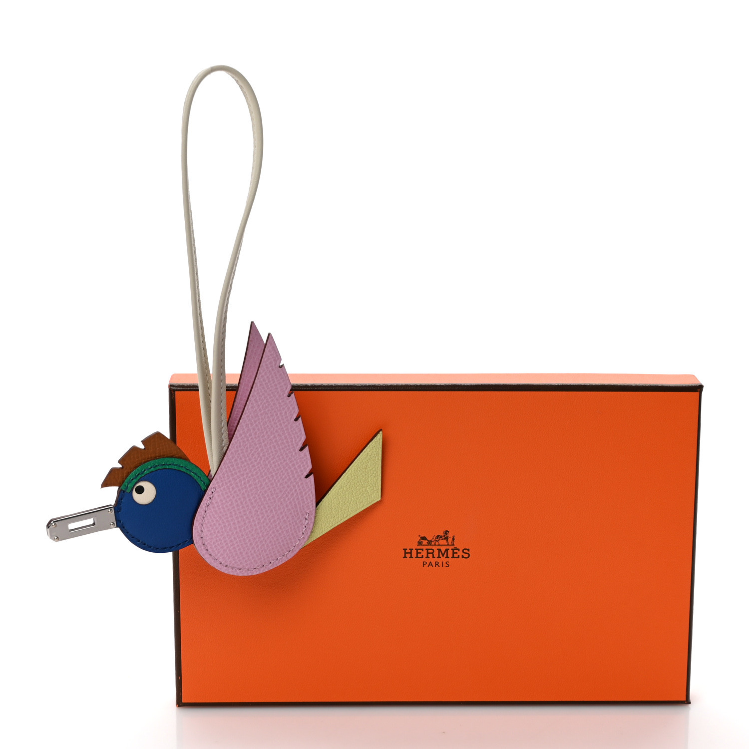 希少品★送料込【HERMES】Birdy Charm Epsom Mysore Swift Milo Hermes Birdy Charm Vert Criquet Bubblegum, Naturel, Menthe