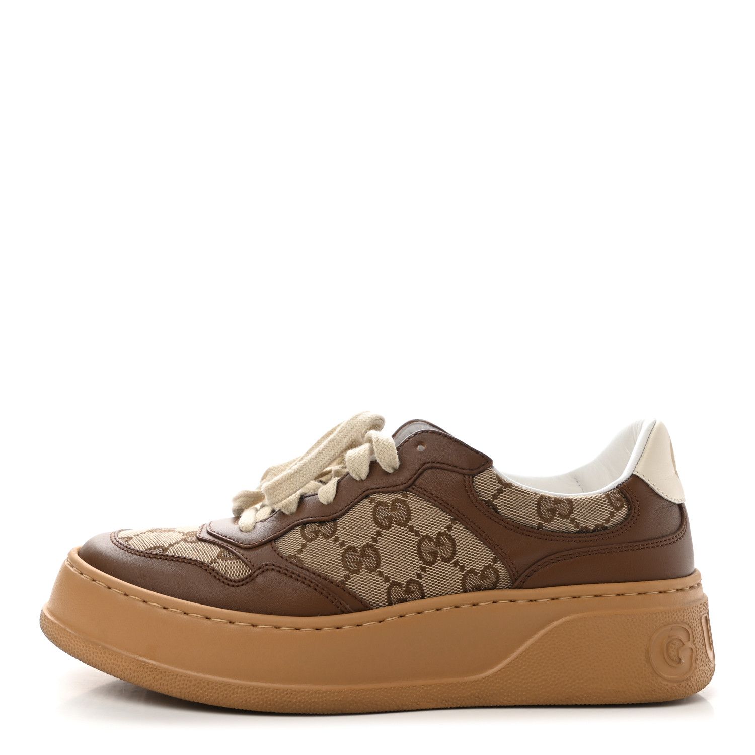 GUCCIスニーカー IVORY/BEIGE EBONY GUCCI Re-Web Sneaker in ivory/beige/ebony GG fabric | TheDoubleF
