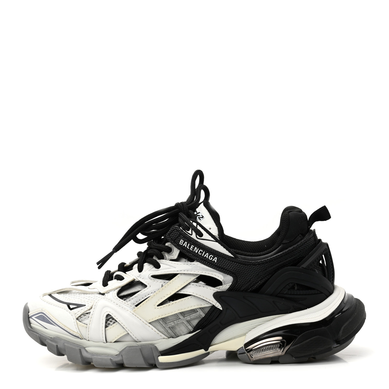 BALENCIAGA Rubber Mesh Bi-Color Womens Track.2 Open Sneakers