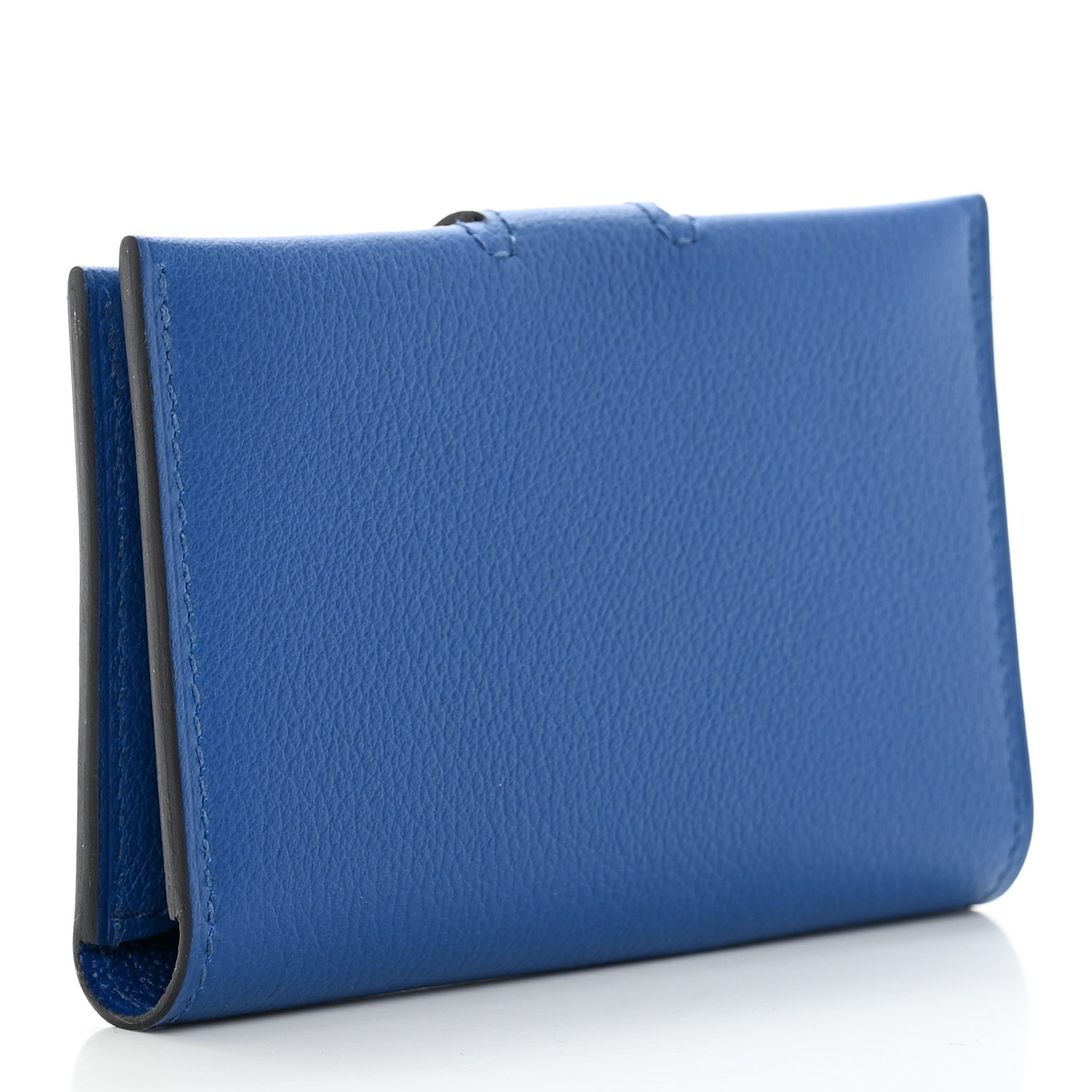 HERMES Evercolor R.M.S Card Holder Bleu France Bleu Nuit