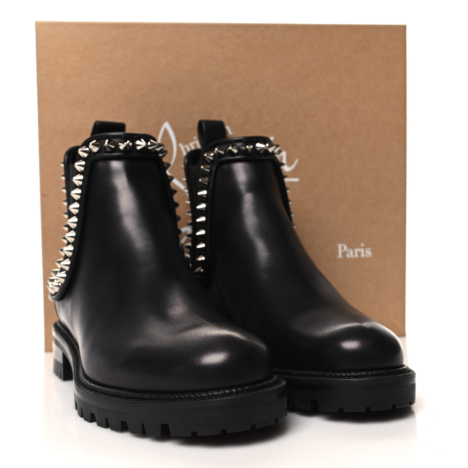 ルブタン アイコン CAPAHUTTA セール！ CHRISTIAN LOUBOUTIN Nappa Spiked Capahutta Flat Chelsea