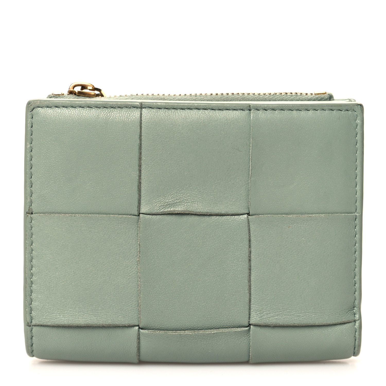BOTTEGA VENETA Nappa Maxi Intrecciato Bifold Zip Wallet New