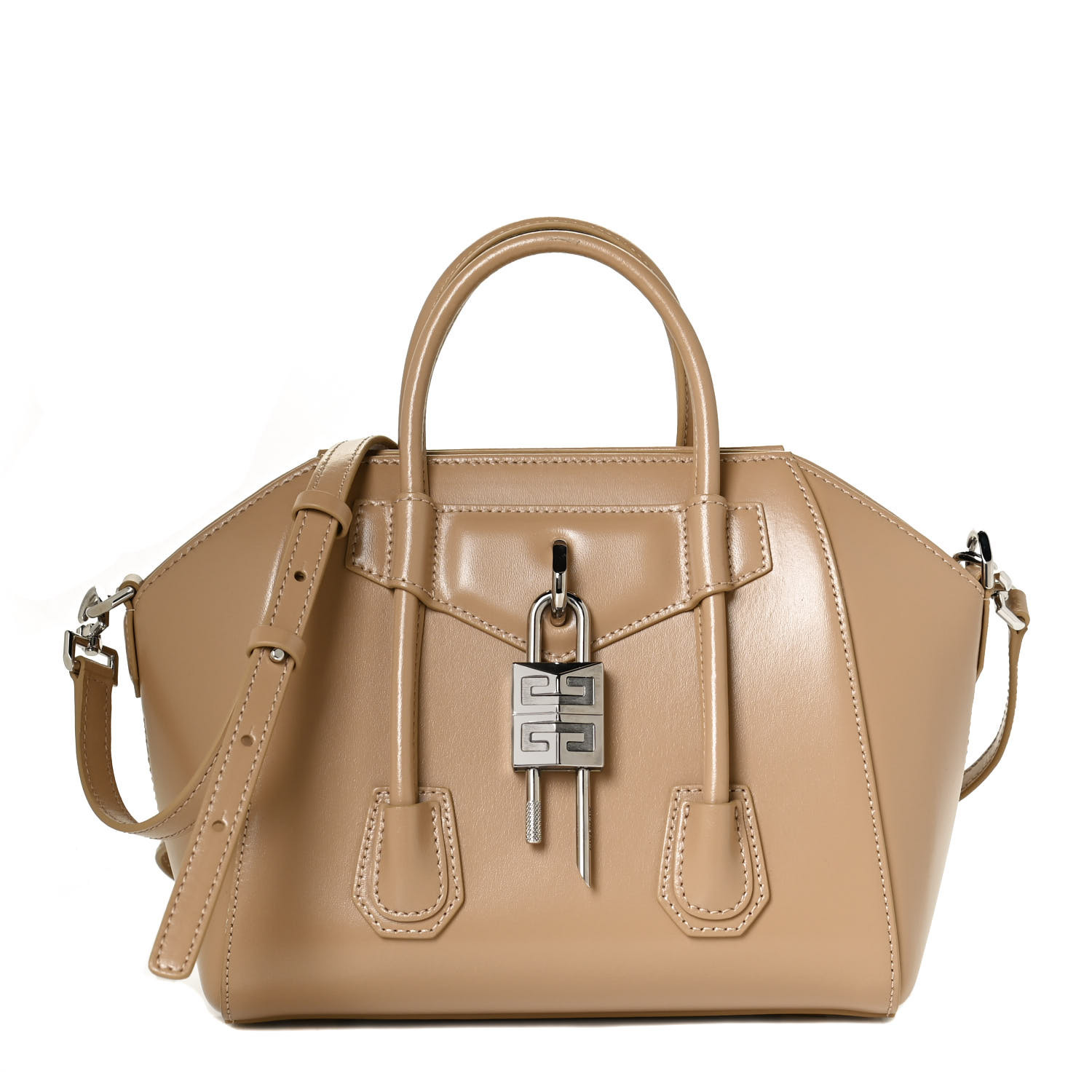 【送料&関税込】Givenchy Antigona Mini Shoulder Bag In Beige GIVENCHY Box Calfskin Mini Lock Antigona Shoulder Bag Beige