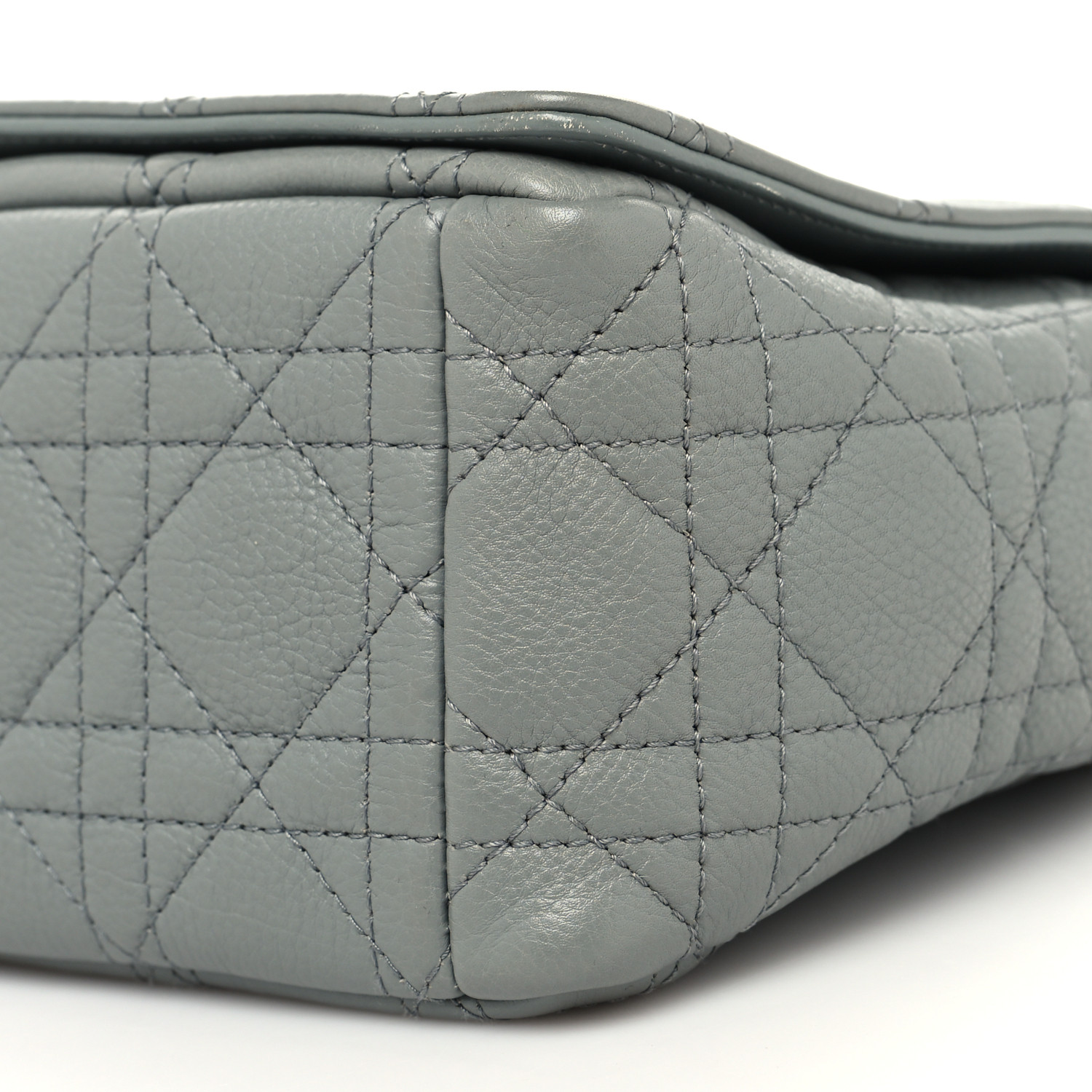【ヴィンテージ】Rank:S☆Dior Grey Caro Medium Cannage バック CHRISTIAN DIOR Calfskin Cannage Medium Caro Bag Grey 1550964