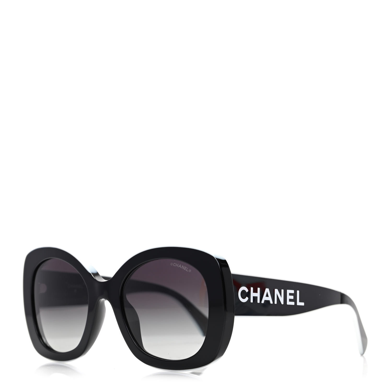 CHANEL Acetate Sunglasses 71414A Black 738410