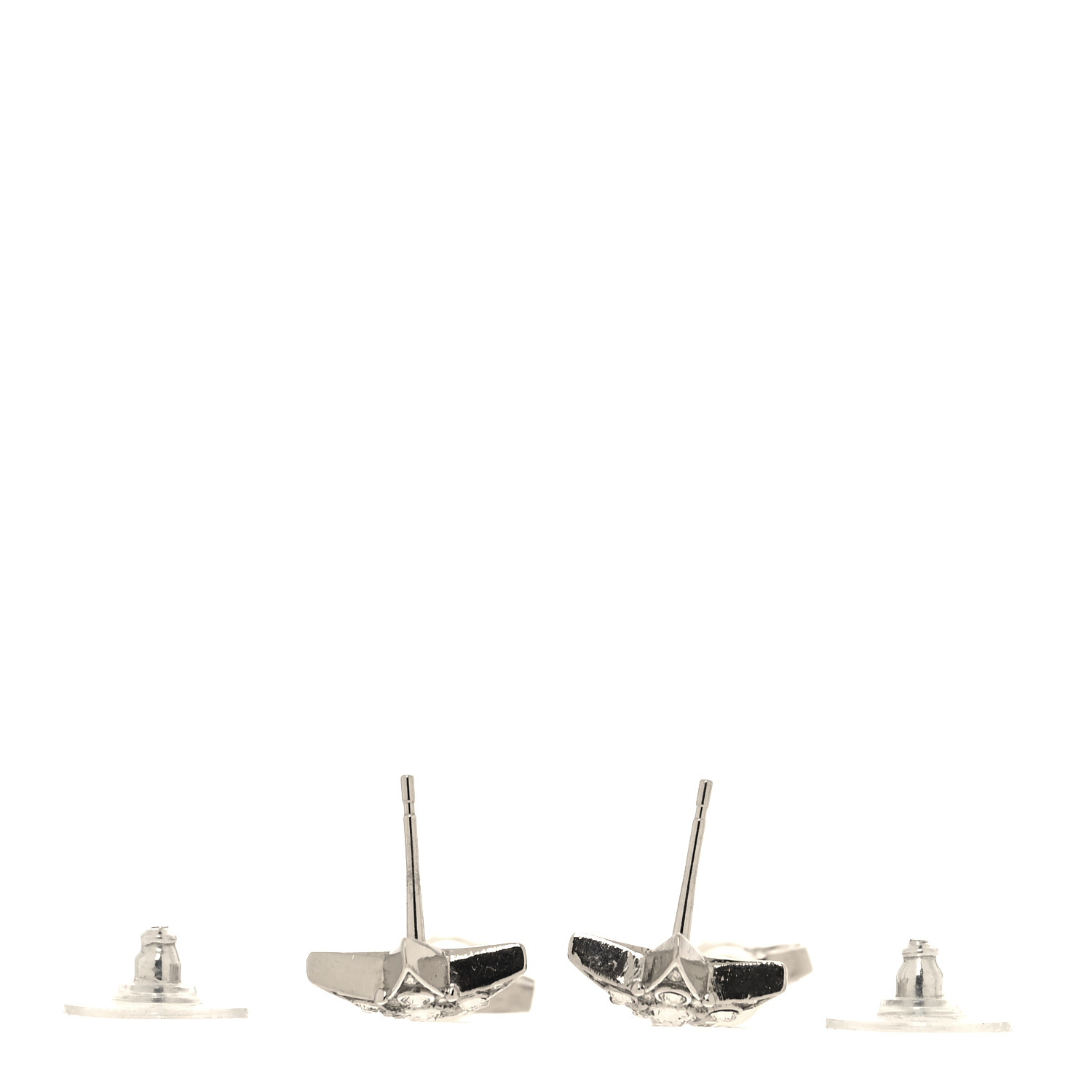 るい CHANEL Pearl CC Drop Earrings Silver 1667364 | FASHIONPHILE