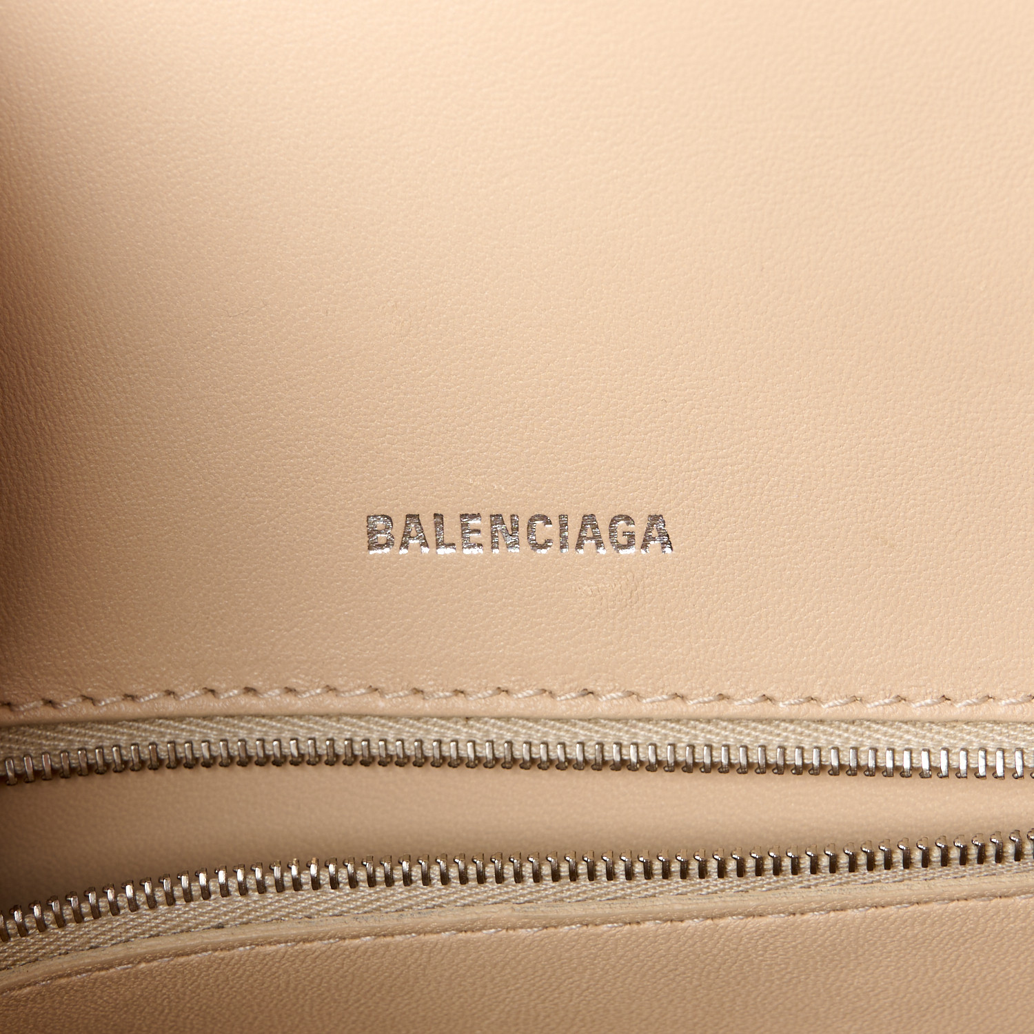 BALENCIAGA Shiny Box Calfskin Small Hourglass Top Handle Bag