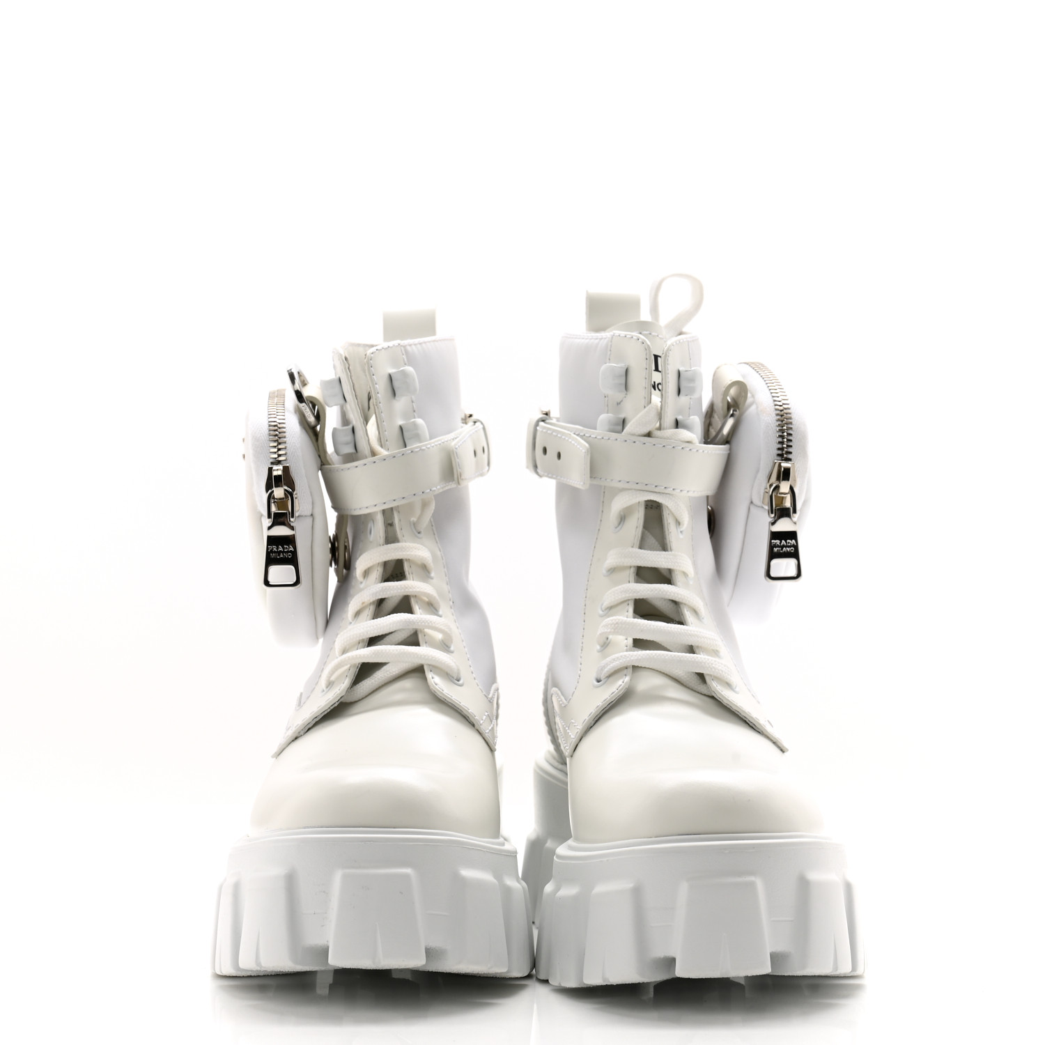PRADA Spazzolato Rois Re-Nylon Metal Triangle Logo Monolith