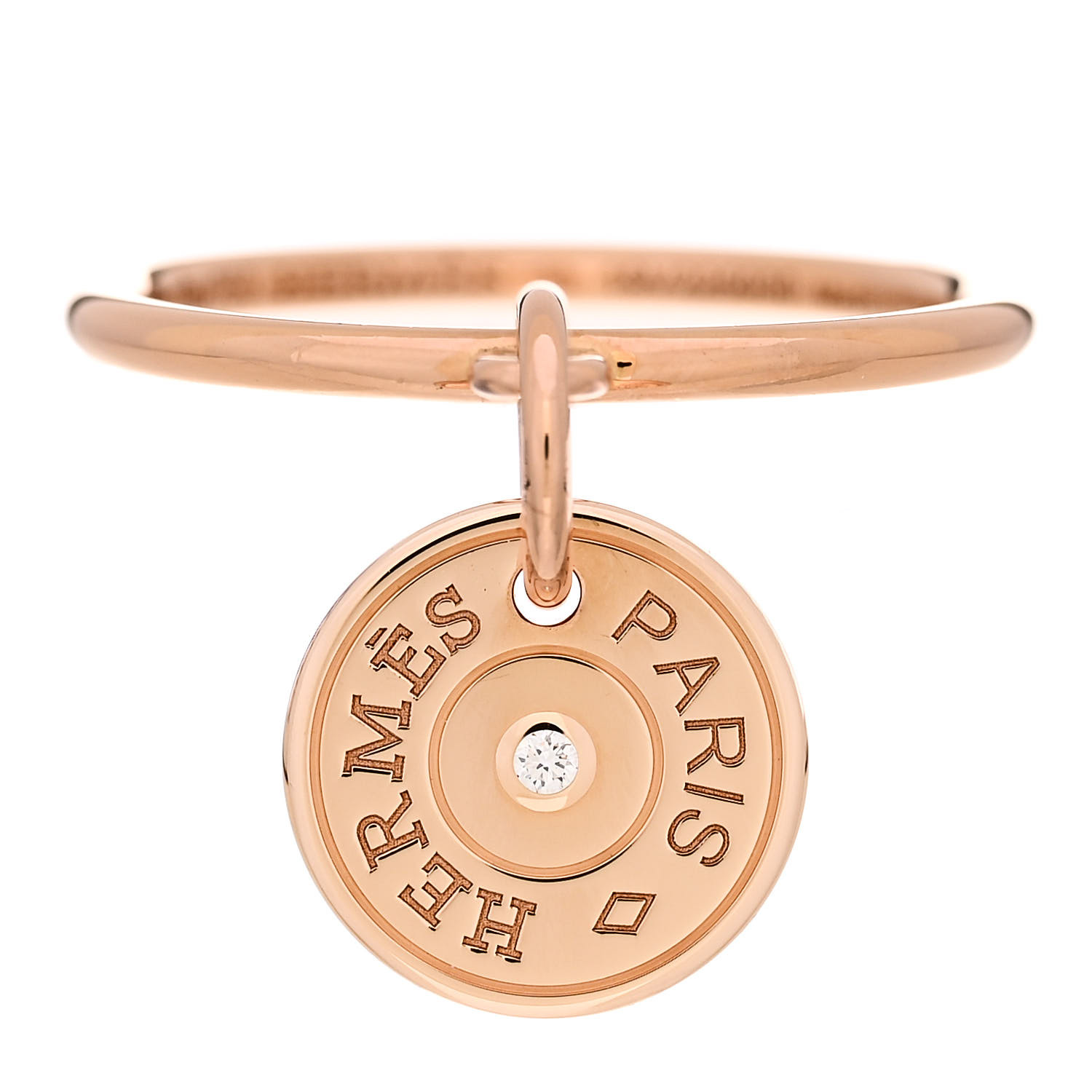 HERMES（エルメス）- Gambade（ガンバデ）ローズゴールド ダイヤ HERMES 18K Rose Gold Diamond Gambade Ring 51 5.75 1375314