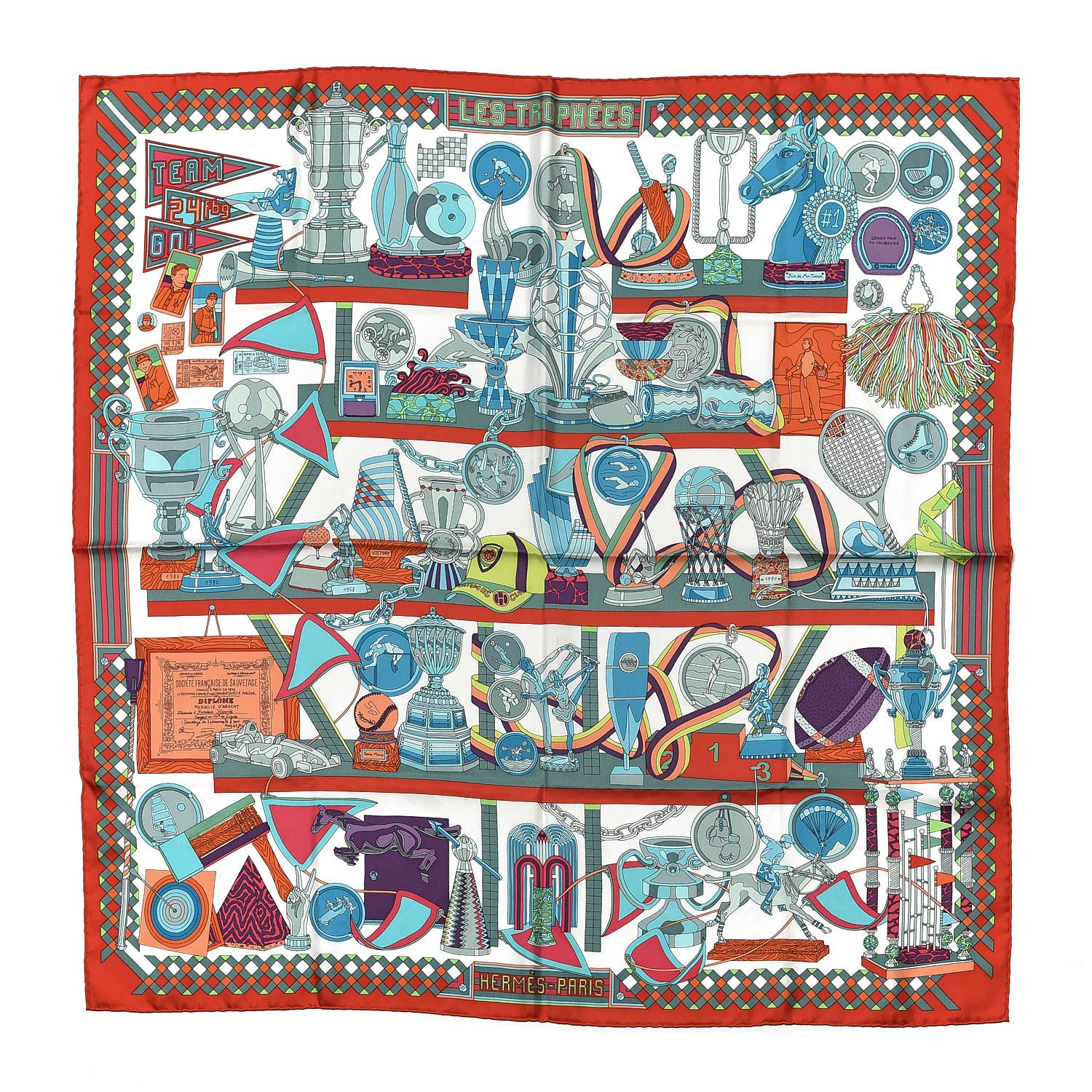 Hermès Les Trophées エルメス シルクスカーフ Hermès Les Trophées エルメス シルクスカーフ HERMES(エルメス