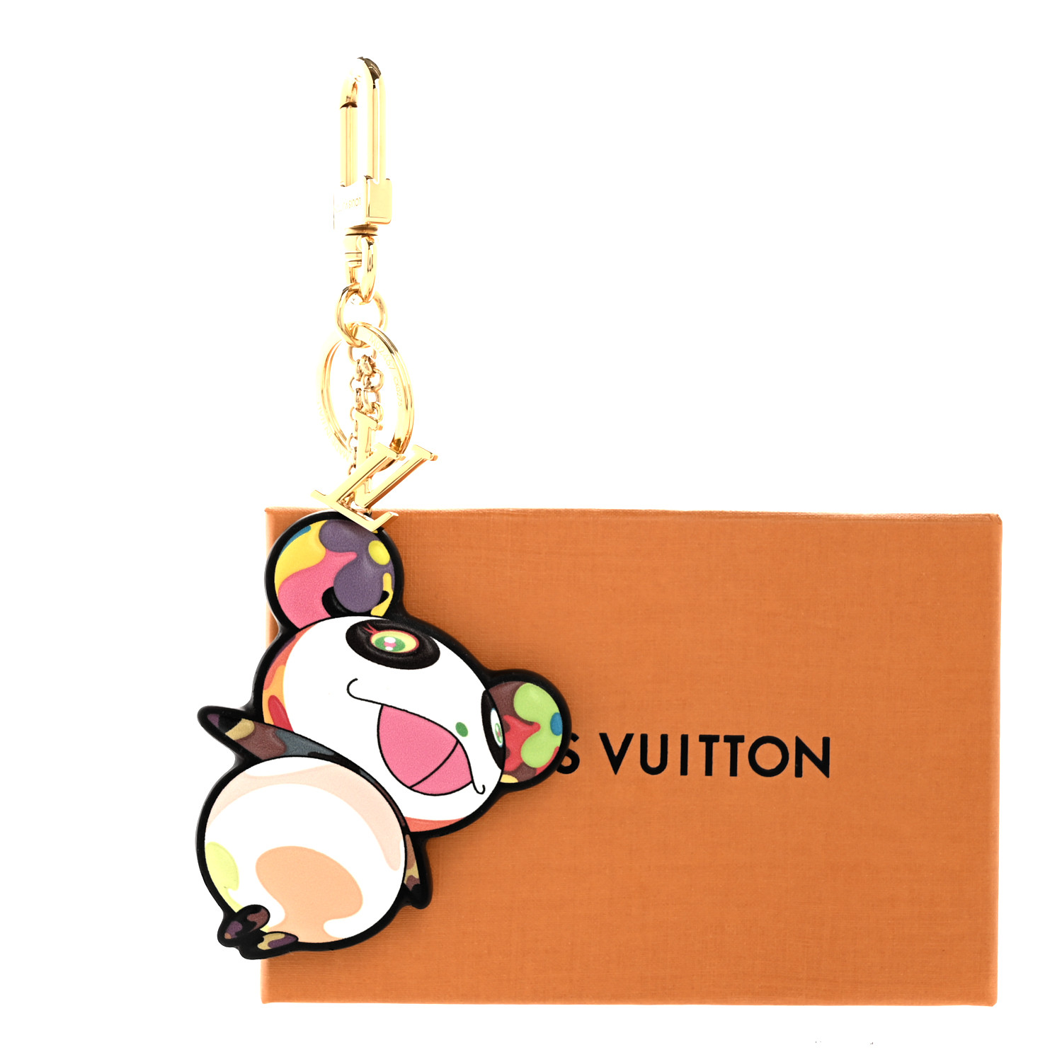 ★ばつ丸★ LOUIS VUITTON LOUIS VUITTON LV x TM Cowhide Monogram Superflat Panda Key