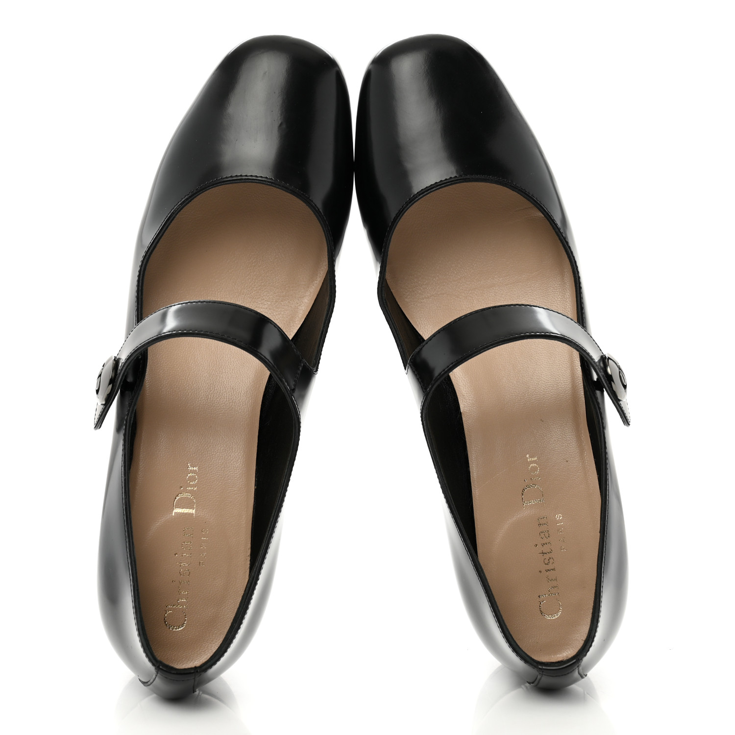 CHRISTIAN DIOR Brushed Calfskin Uniform 30mm Pumps 37.5