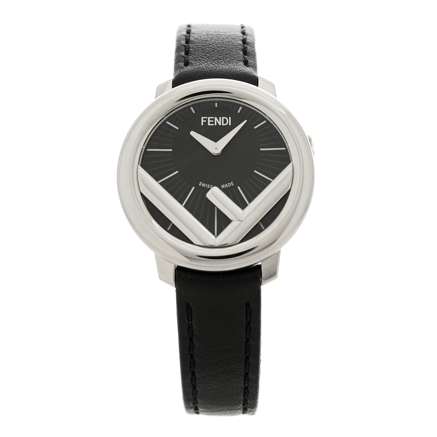 FENDI Stainless Steel Calfskin 28mm Run Away Quartz Watch