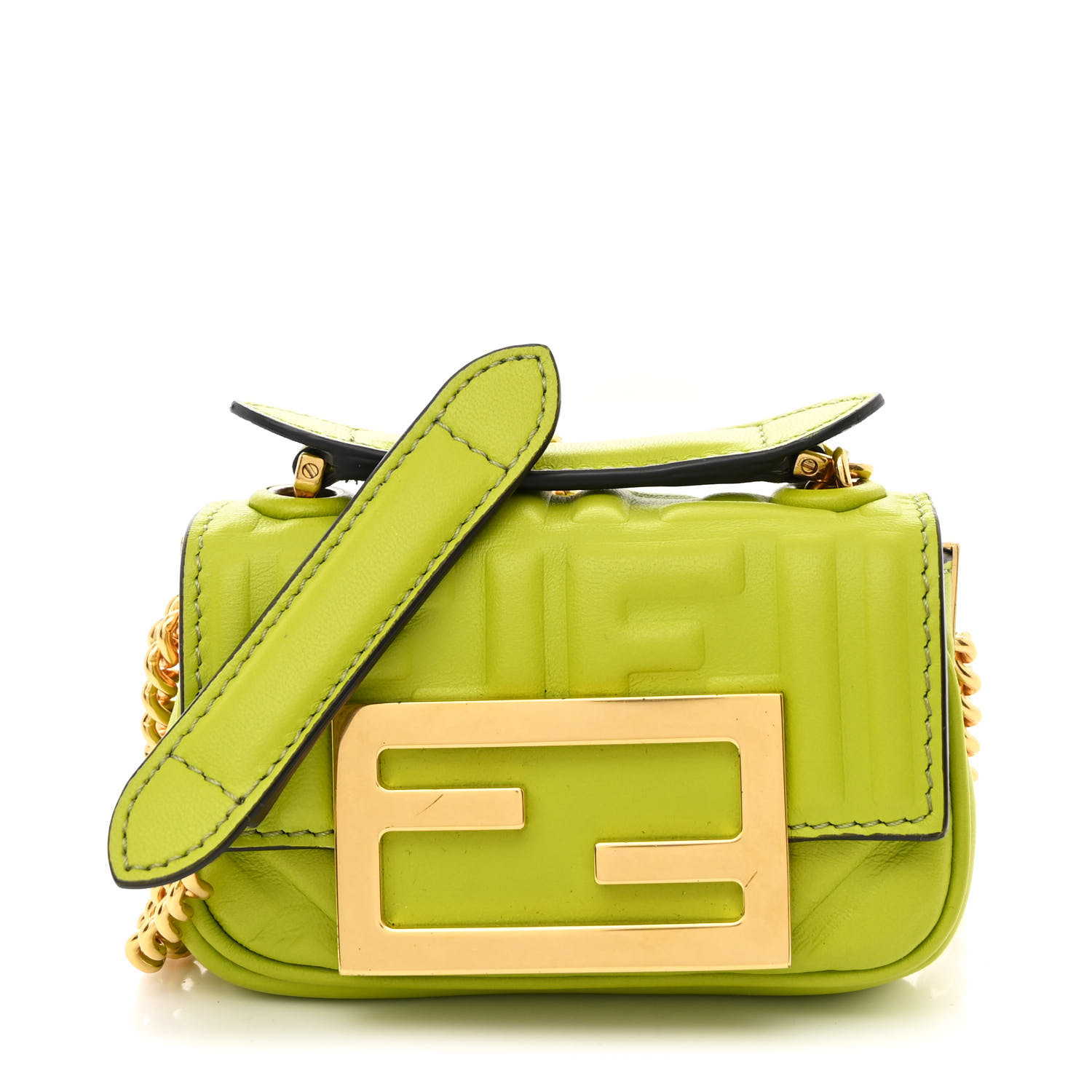 【関税&送料込】Fendi Pastel Green Nappa Leather Micro Bague Fendi | Bags | In Search Offendi Baguette Green Napa Leather
