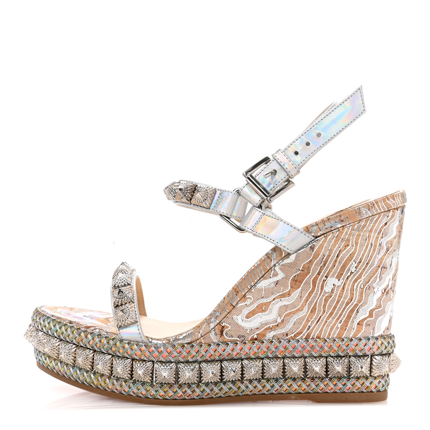 CHRISTIAN LOUBOUTINの靴♪** PYRADIAMS SPIKED ** 110mm Pyraclou - 110 mm Espadrilles - Patent calf leather - Black