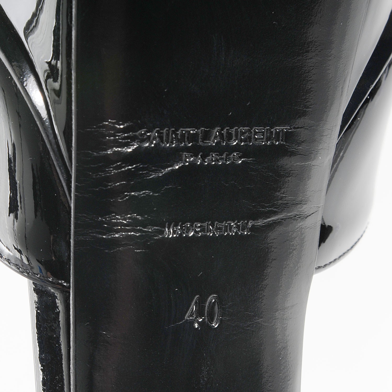 SAINT LAURENT Patent Janis 130 Platform T-Strap Pumps 40 Black ...