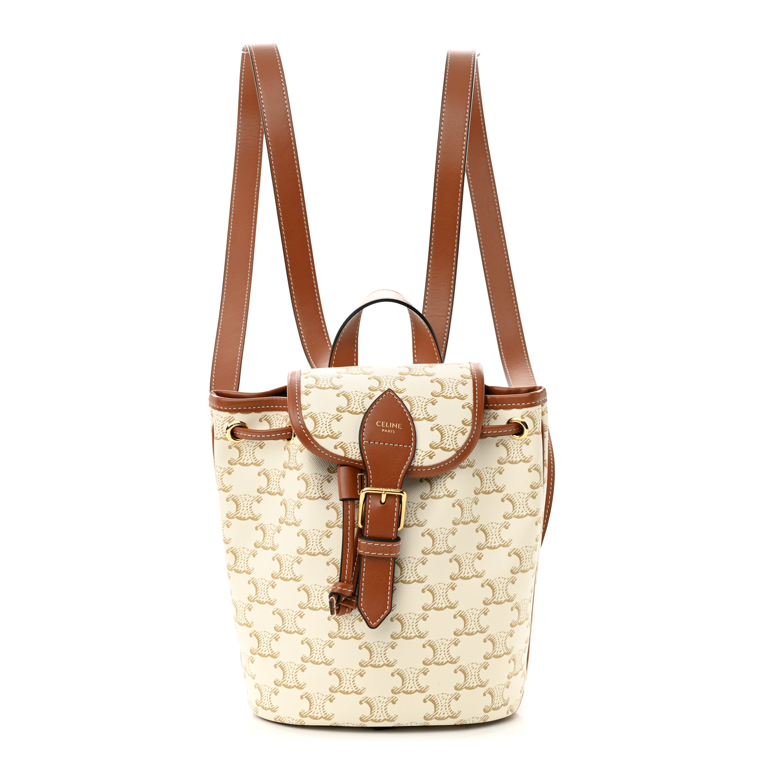 CELINE ミディアム フォルコ バックパック_Triomphe Canvas ミディアム フォルコバックパック / トリオンフキャンバス