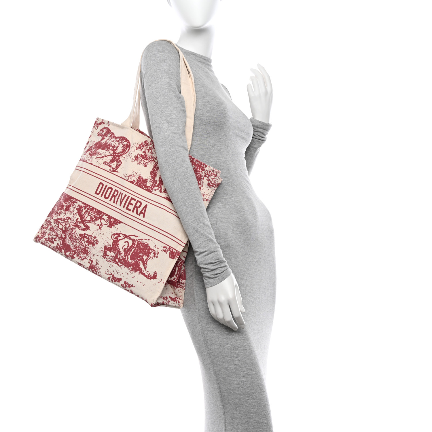 美品！この夏赤が素敵！CHRISTIAN DIOR DIORIVIERA トート NEW CHRISTIAN DIOR CABAS DIORIVIERA HANDBAG IN RED RAFFIA