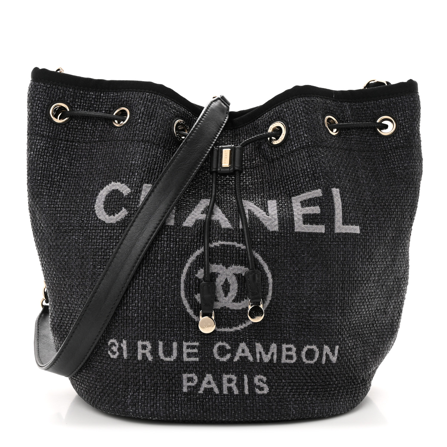 Chanel canvas drawstring bag best sale