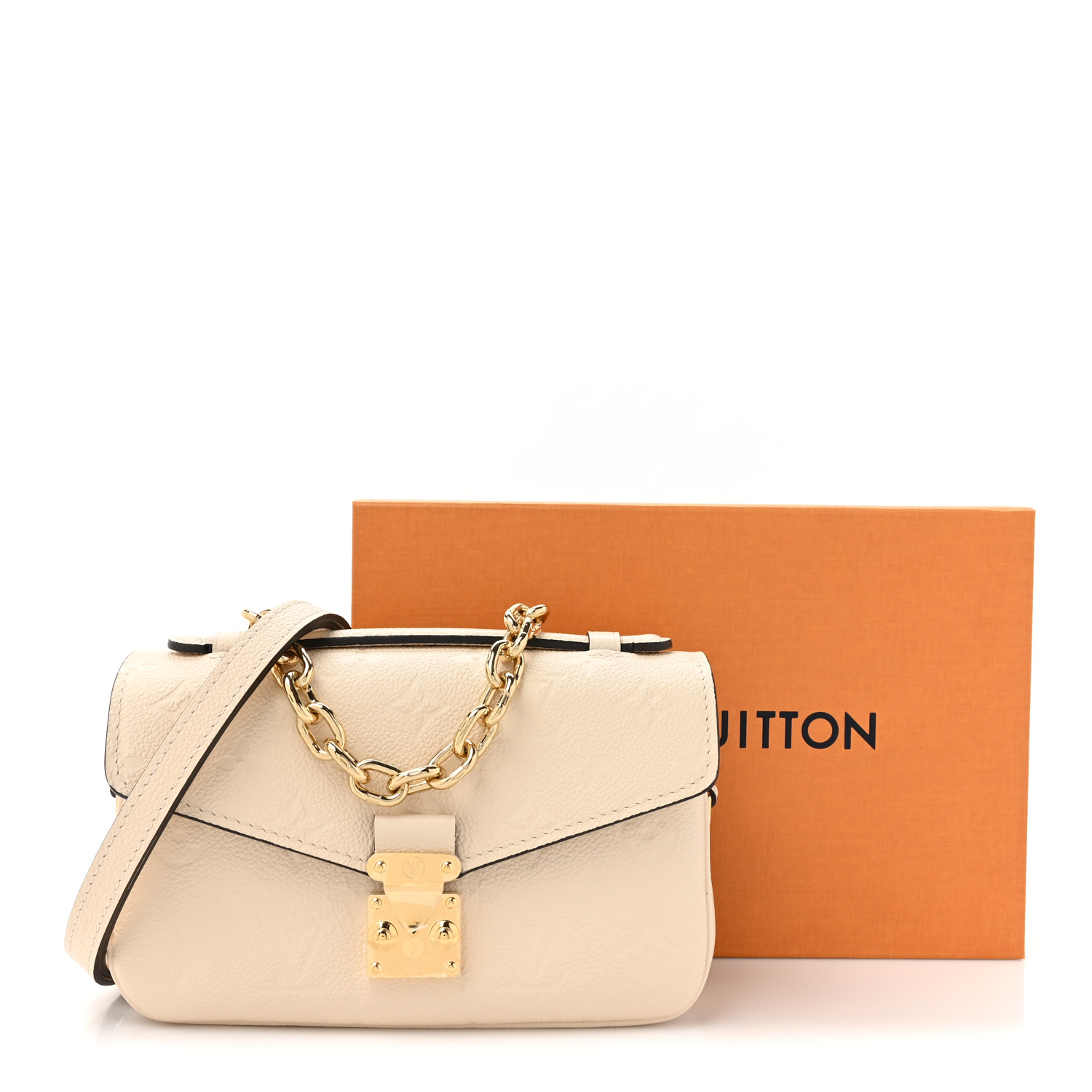 LOUIS VUITTON Empreinte Pochette Metis East West Cream