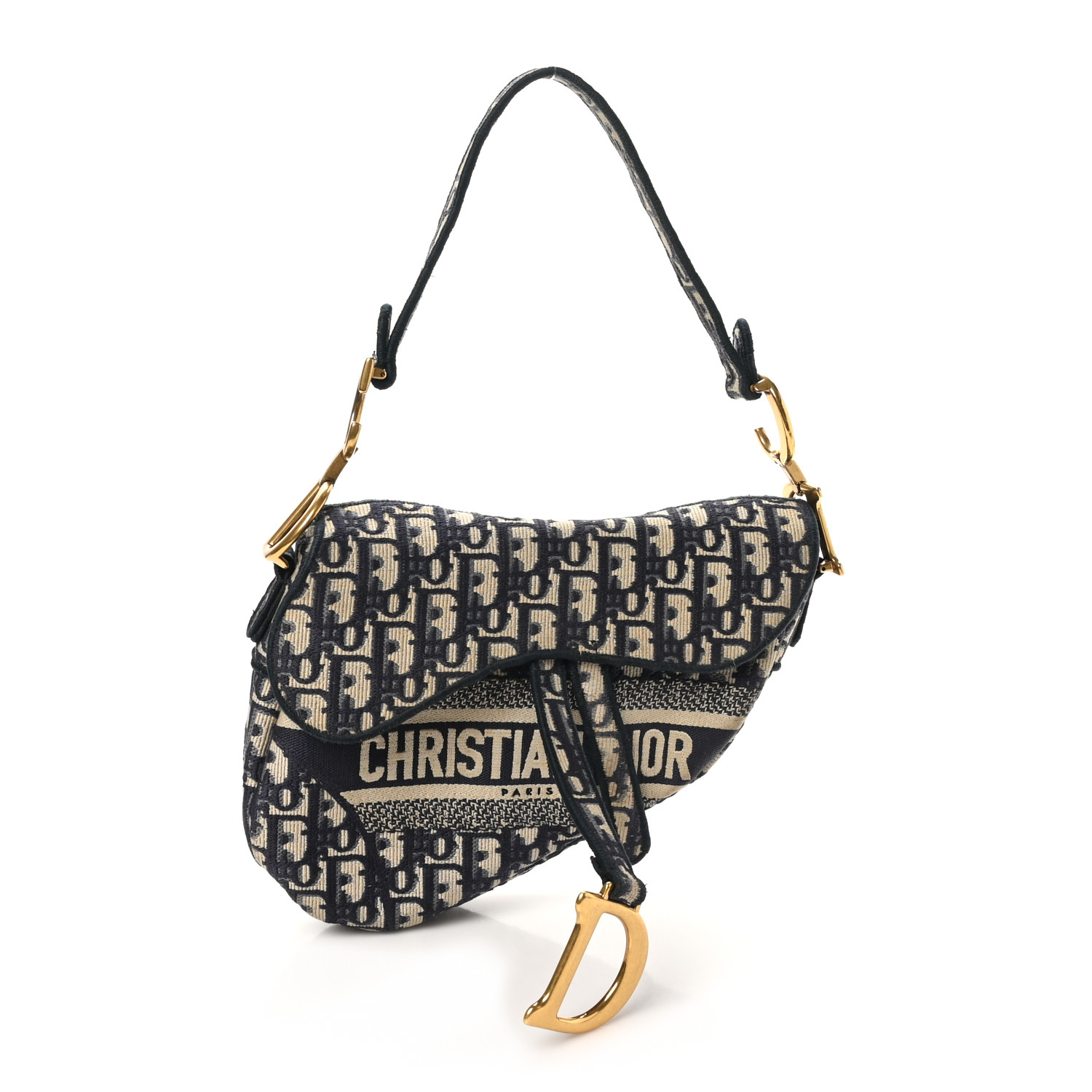 追跡【VINTAGE】Dior M0455CTZQ Oblique Saddle Shoulder Bag Saddle Bag with Strap Blue Dior Oblique Jacquard | DIOR
