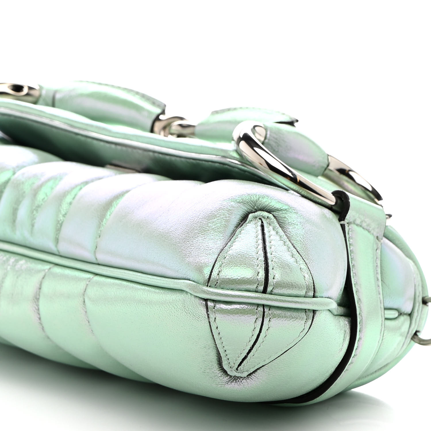 GUCCI Iridescent Nappa Vertical Matelasse Medium Maxi