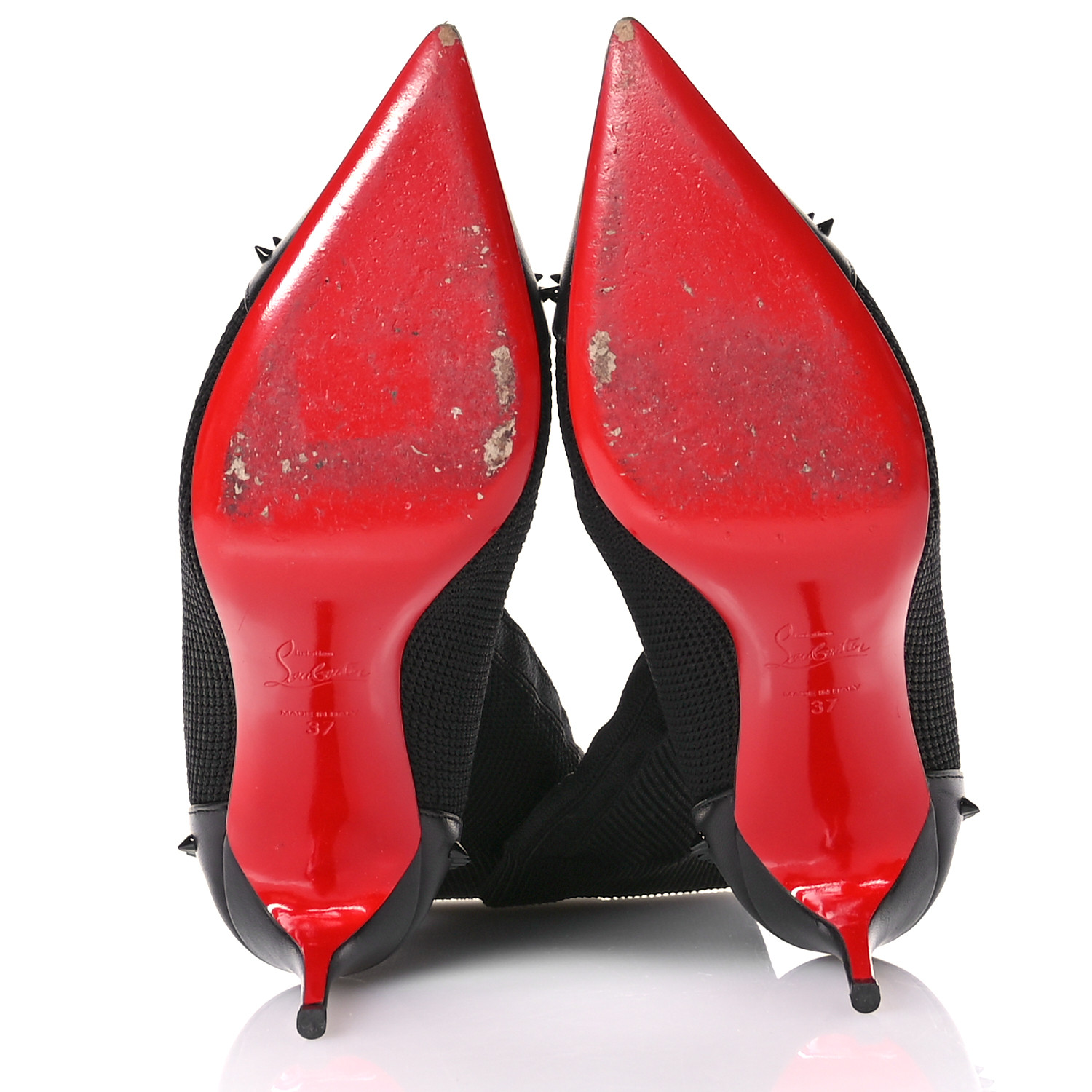 靴 Christian louboutin  Dovi Dova 85 37.5 CHRISTIAN LOUBOUTIN Shiny Nappa Maille Tricot Dovi Dova 85