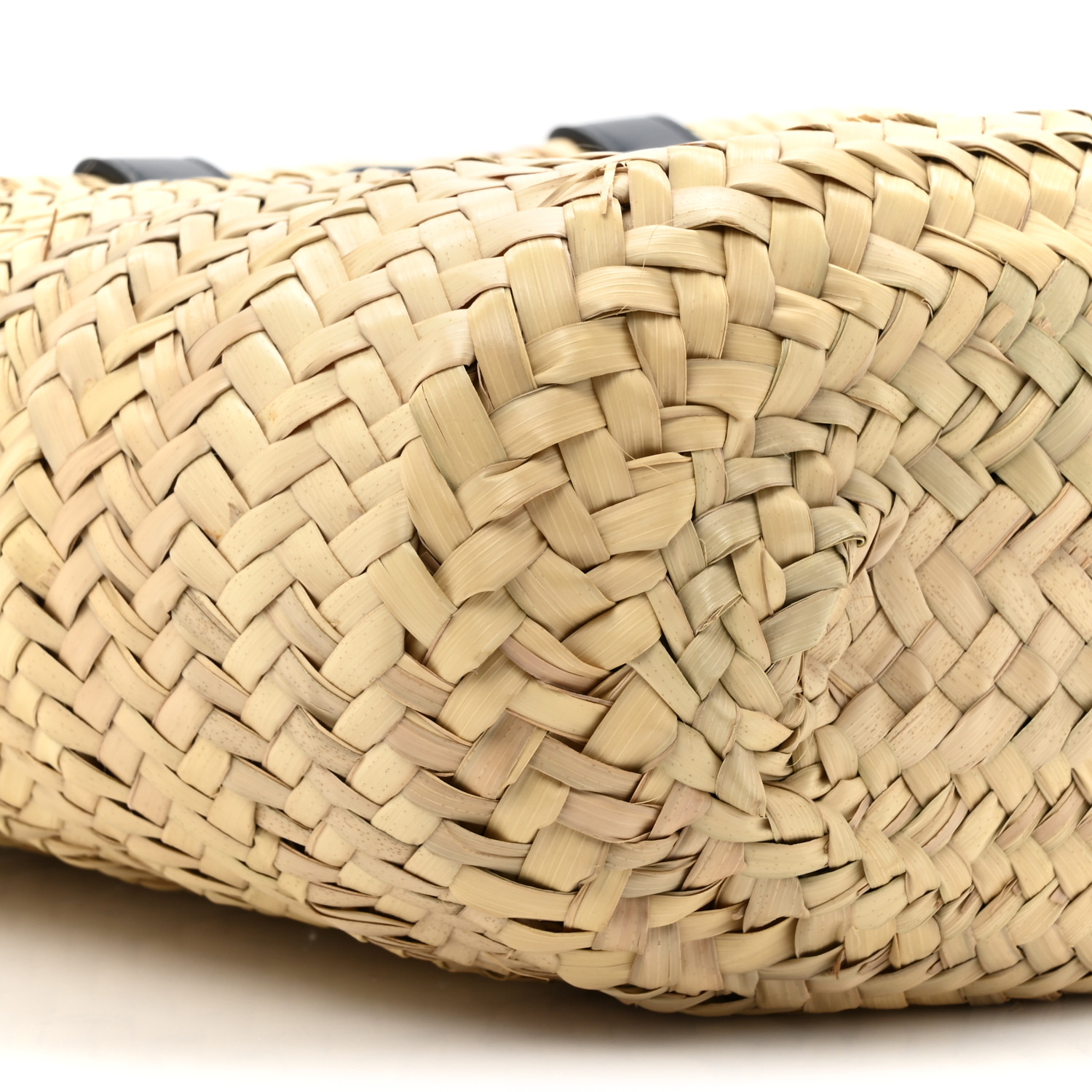 CELINE Raffia Calfskin Triomphe Nano Panier Navy Blue
