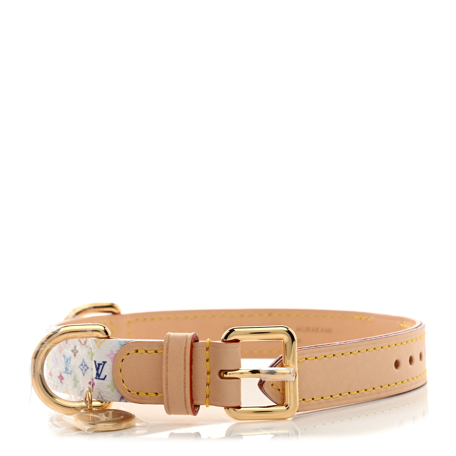 LOUIS VUITTON LV X TM Monogram Multicolor Dog Collar White