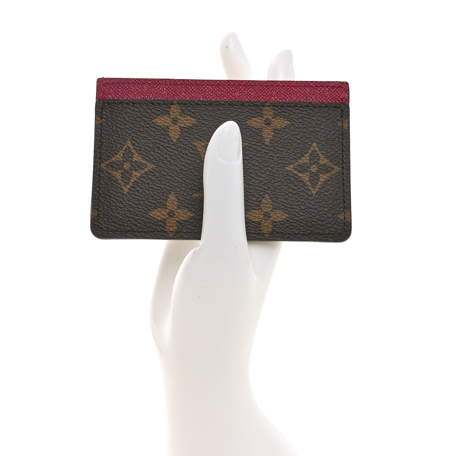 【Louis Vuitton】 Card Holder Monogram Fuchsia LOUIS VUITTON Monogram Card Holder Fuchsia 1668814