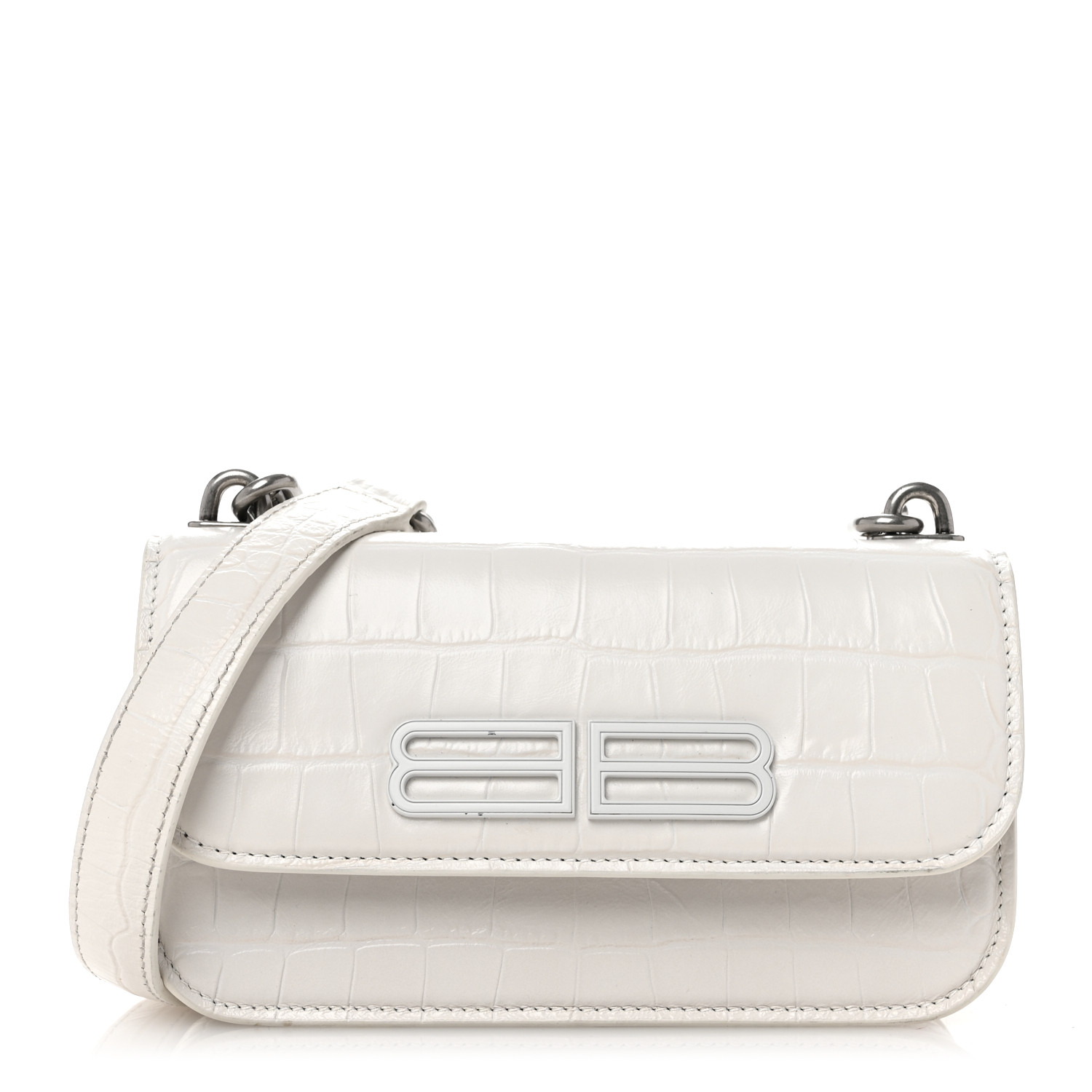 BALENCIAGA Extra Supple Calfskin Crocodile Embossed Gossip