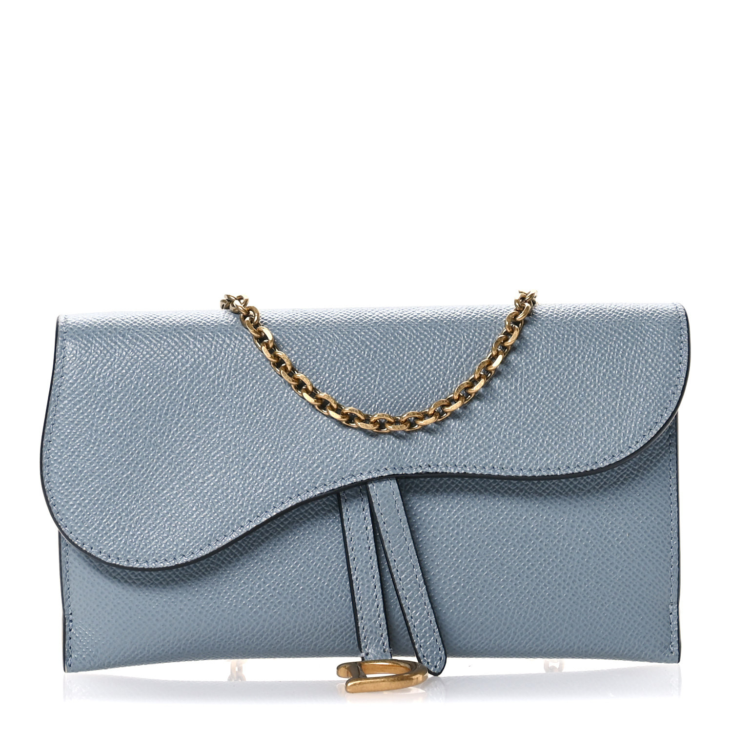 Christian Dior★Saddle ポーチ ロデオ Small Saddle Pouch with Chain Blue Dior Oblique Jacquard | DIOR