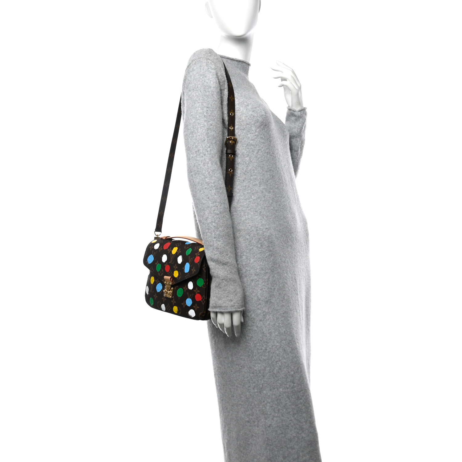 Louis Vuitton ドップキット LOUIS VUITTON LV x YK Monogram Painted Dots Pochette Metis