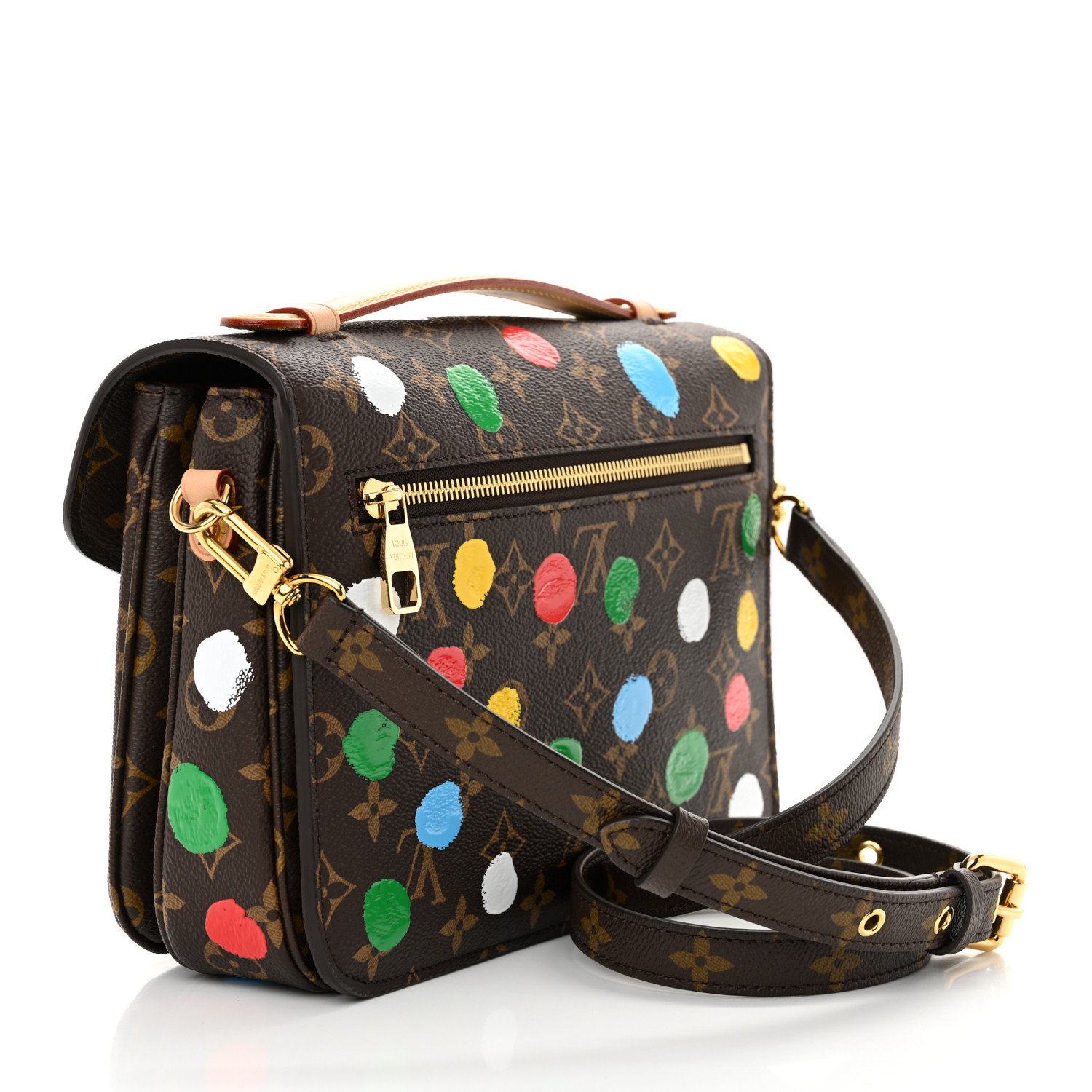 LOUIS VUITTON LV x YK Monogram Painted Dots Pochette Metis